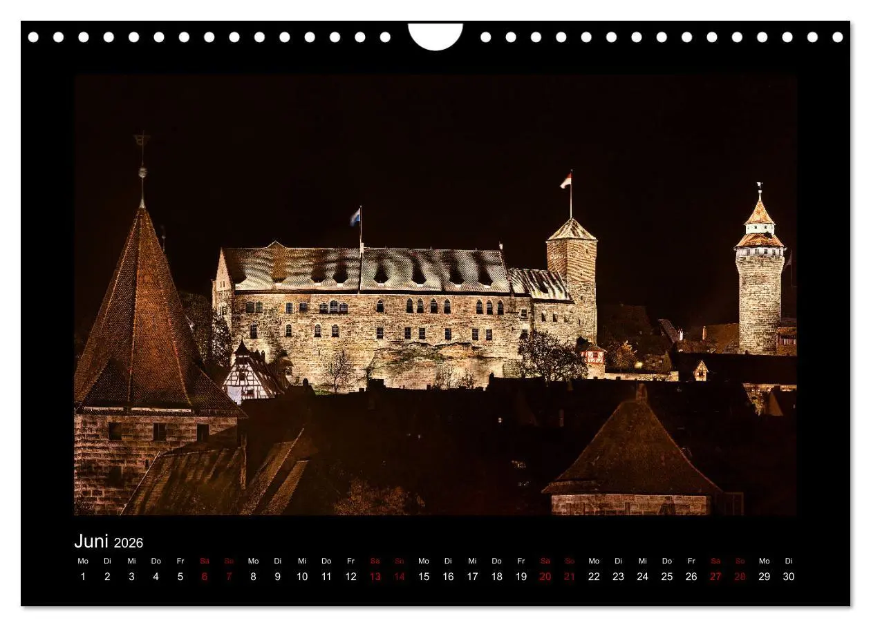 Bild: 9783457899854 | Nürnberg - Die Altstadt bei Nacht (Wandkalender 2026 DIN A4 quer),...