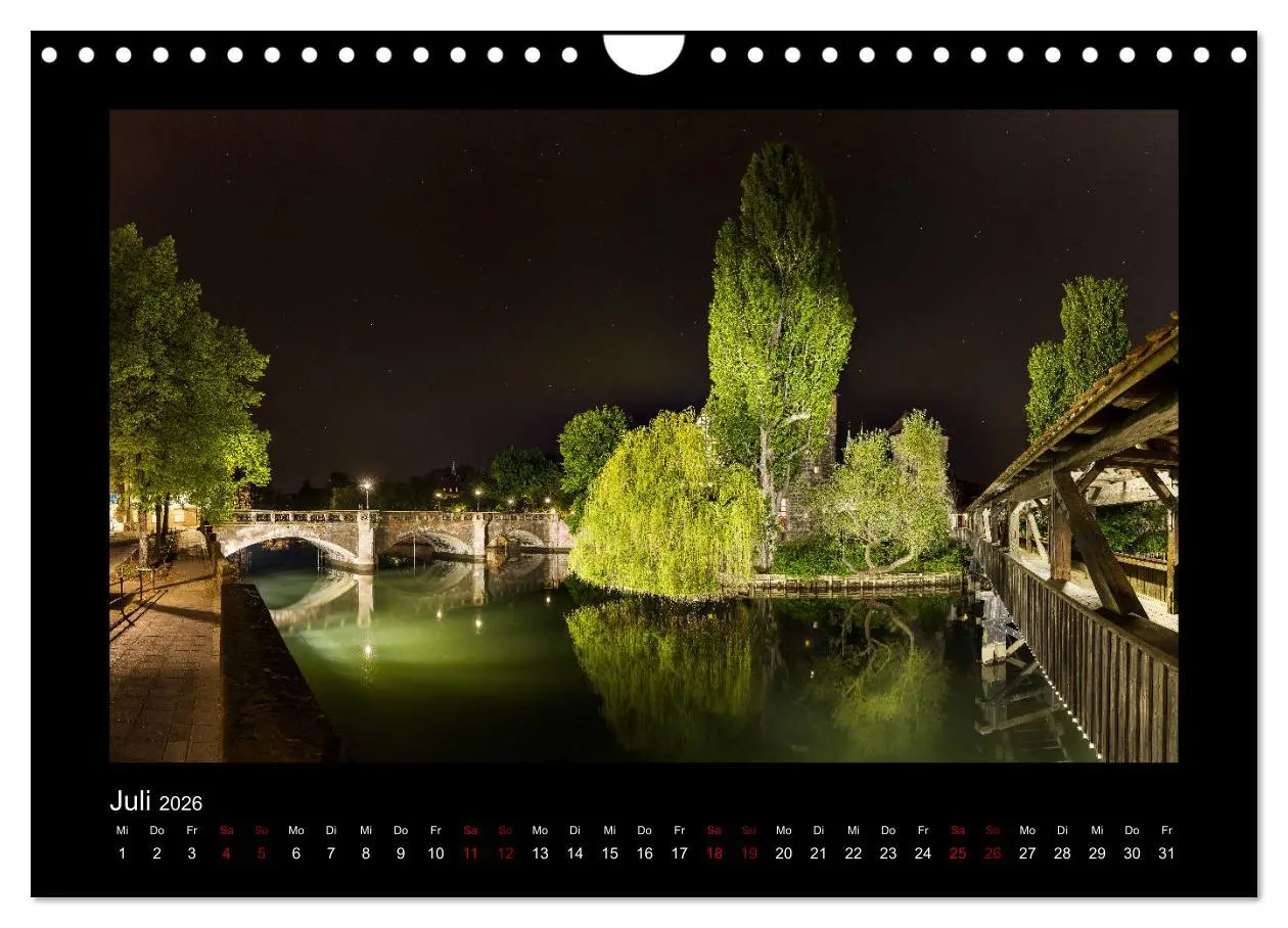 Bild: 9783457899854 | Nürnberg - Die Altstadt bei Nacht (Wandkalender 2026 DIN A4 quer),...