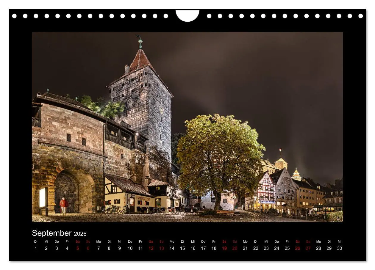 Bild: 9783457899854 | Nürnberg - Die Altstadt bei Nacht (Wandkalender 2026 DIN A4 quer),...