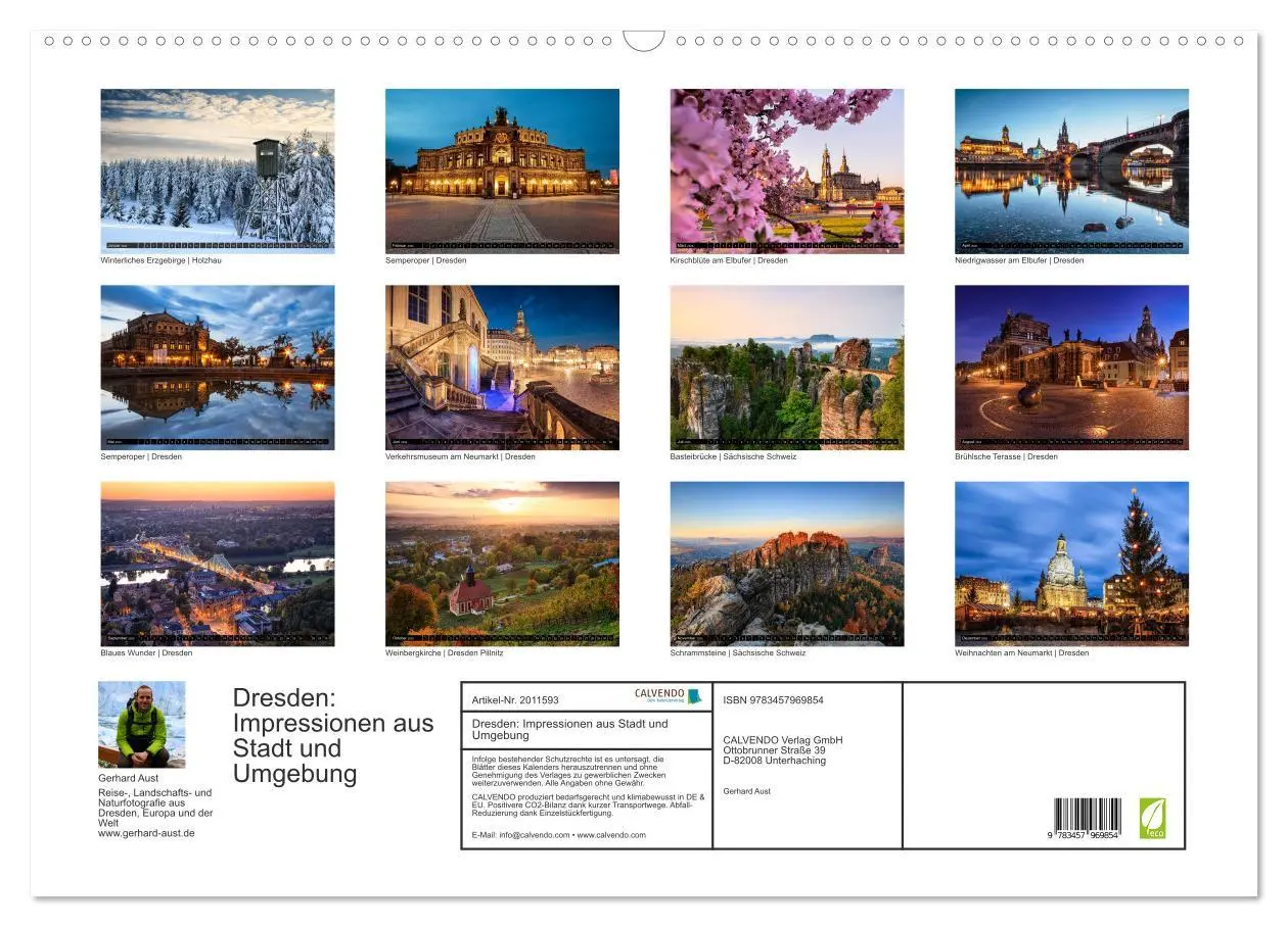 Bild: 9783457969854 | Dresden: Impressionen aus Stadt und Umgebung (Wandkalender 2026 DIN...