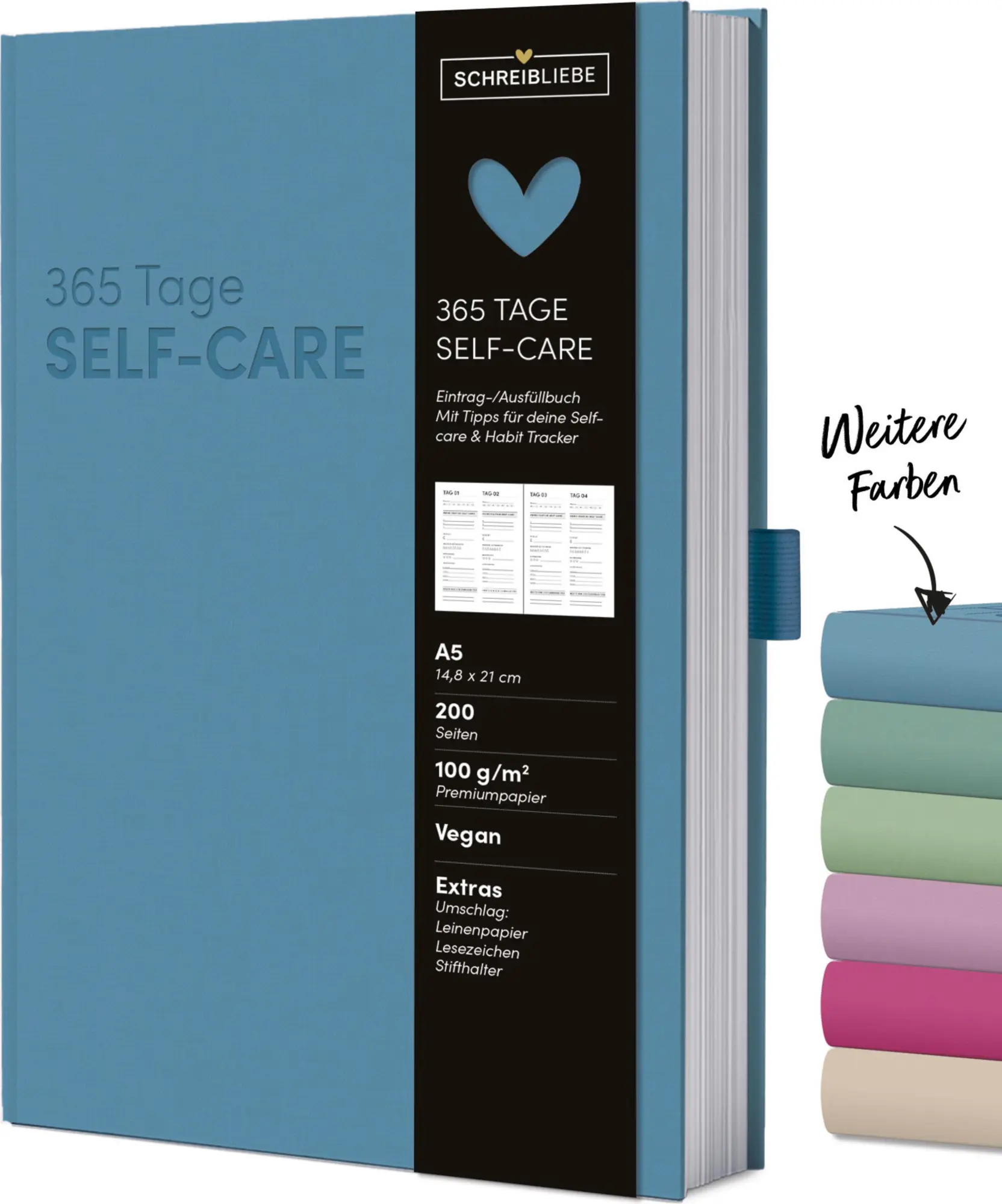 Cover: 9783731889854 | Self-care Tagebuch Aqua | Verlag Korsch | Buch | 200 S. | Deutsch