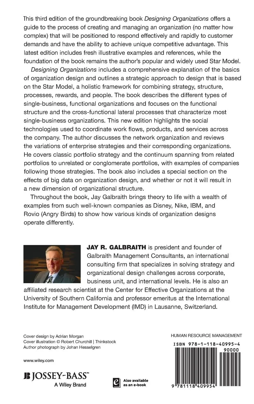 Rückseite: 9781118409954 | Designing Organizations | Jay R Galbraith | Buch | 352 S. | Englisch
