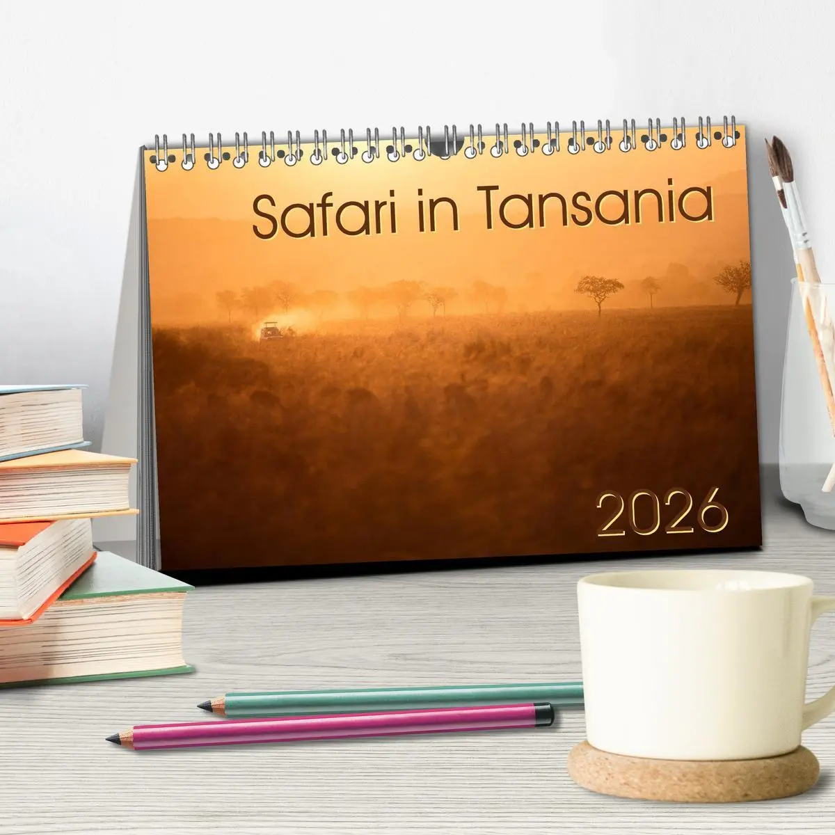 Bild: 9783457889954 | Safari in Tansania (Tischkalender 2026 DIN A5 quer), CALVENDO...
