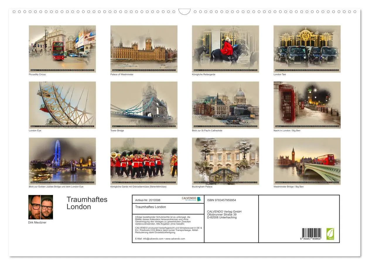 Bild: 9783457959954 | Traumhaftes London (Wandkalender 2026 DIN A2 quer), CALVENDO...