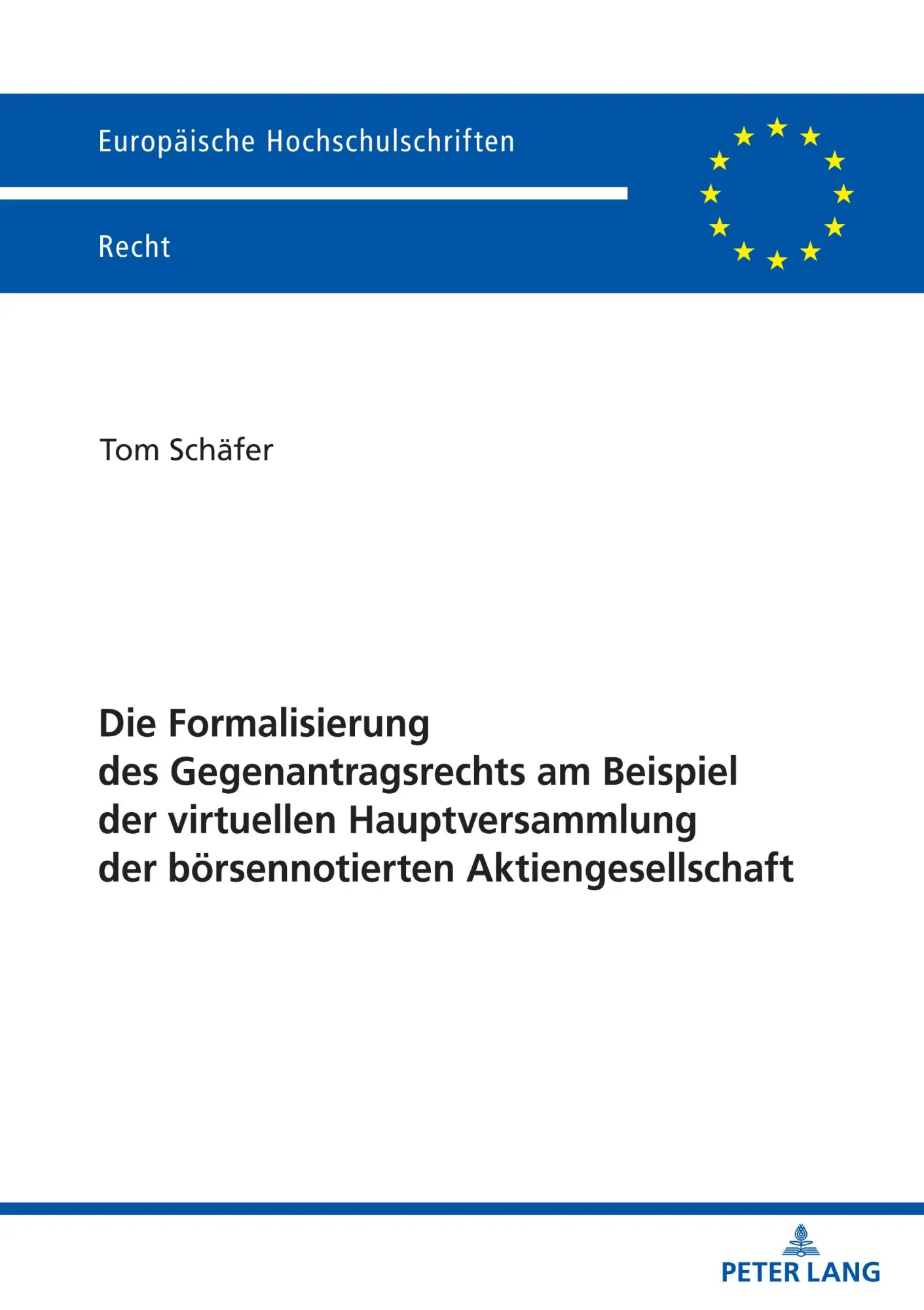 Cover: 9783631889954 | Die Formalisierung des Gegenantragsrechts am Beispiel der...