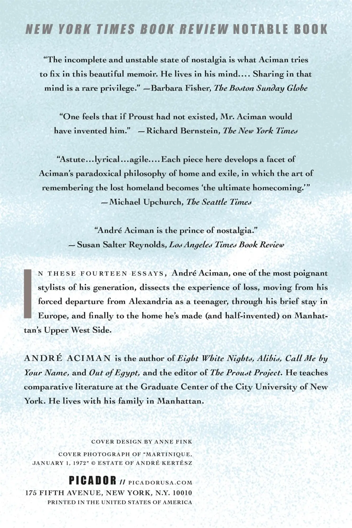 Rückseite: 9780312420055 | False Papers | Essays on Exile and Memory | André Aciman | Taschenbuch