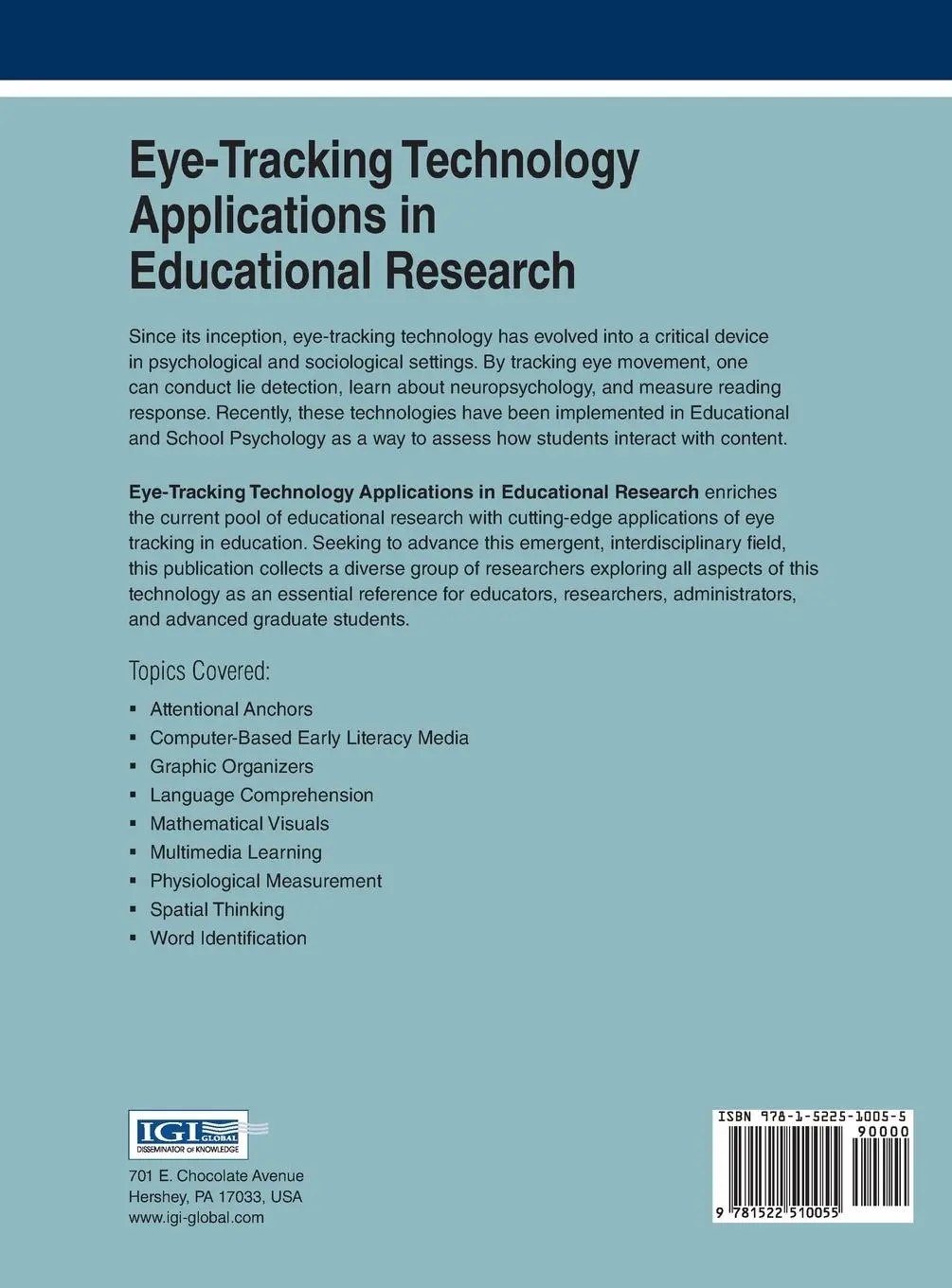 Rückseite: 9781522510055 | Eye-Tracking Technology Applications in Educational Research | Buch
