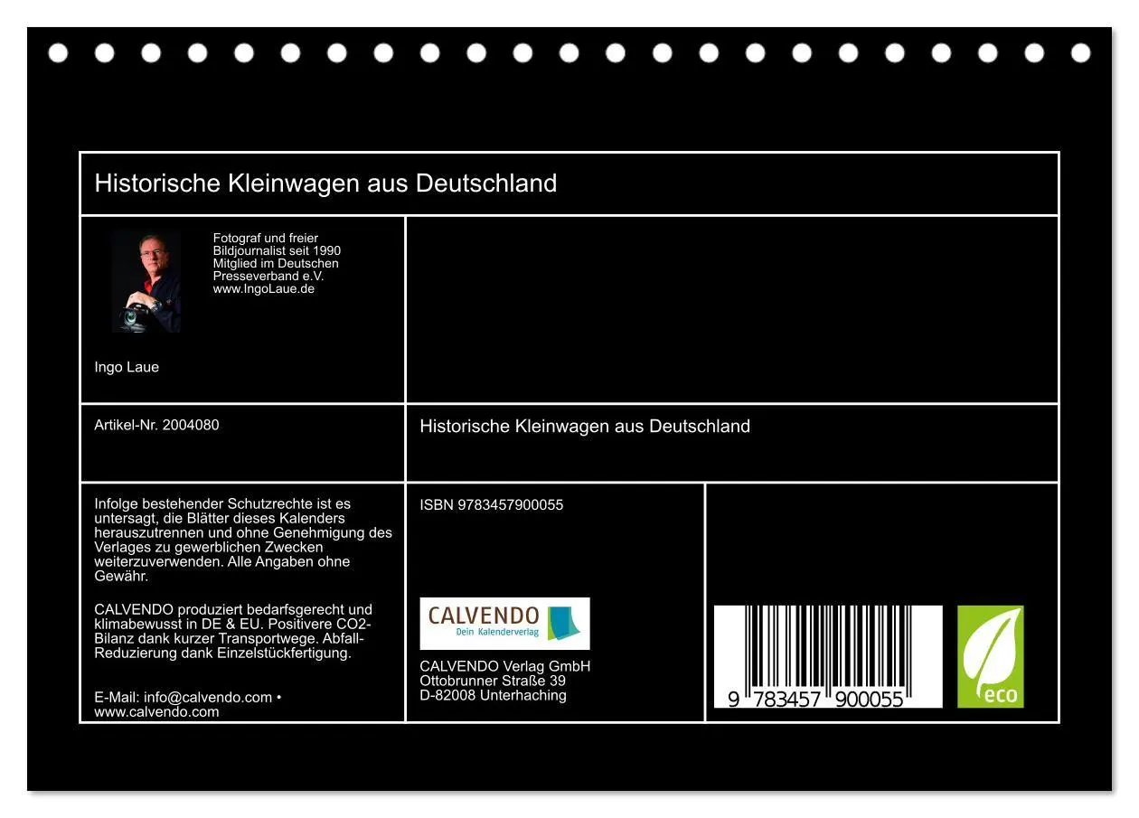 Bild: 9783457900055 | Historische Kleinwagen aus Deutschland (Tischkalender 2026 DIN A5...