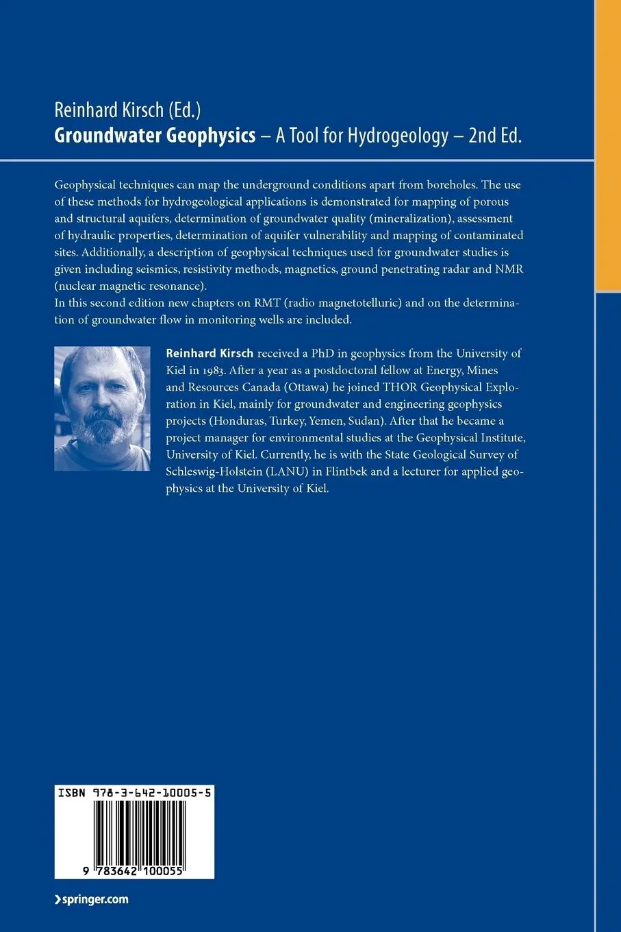 Rückseite: 9783642100055 | Groundwater Geophysics | A Tool for Hydrogeology | Reinhard Kirsch
