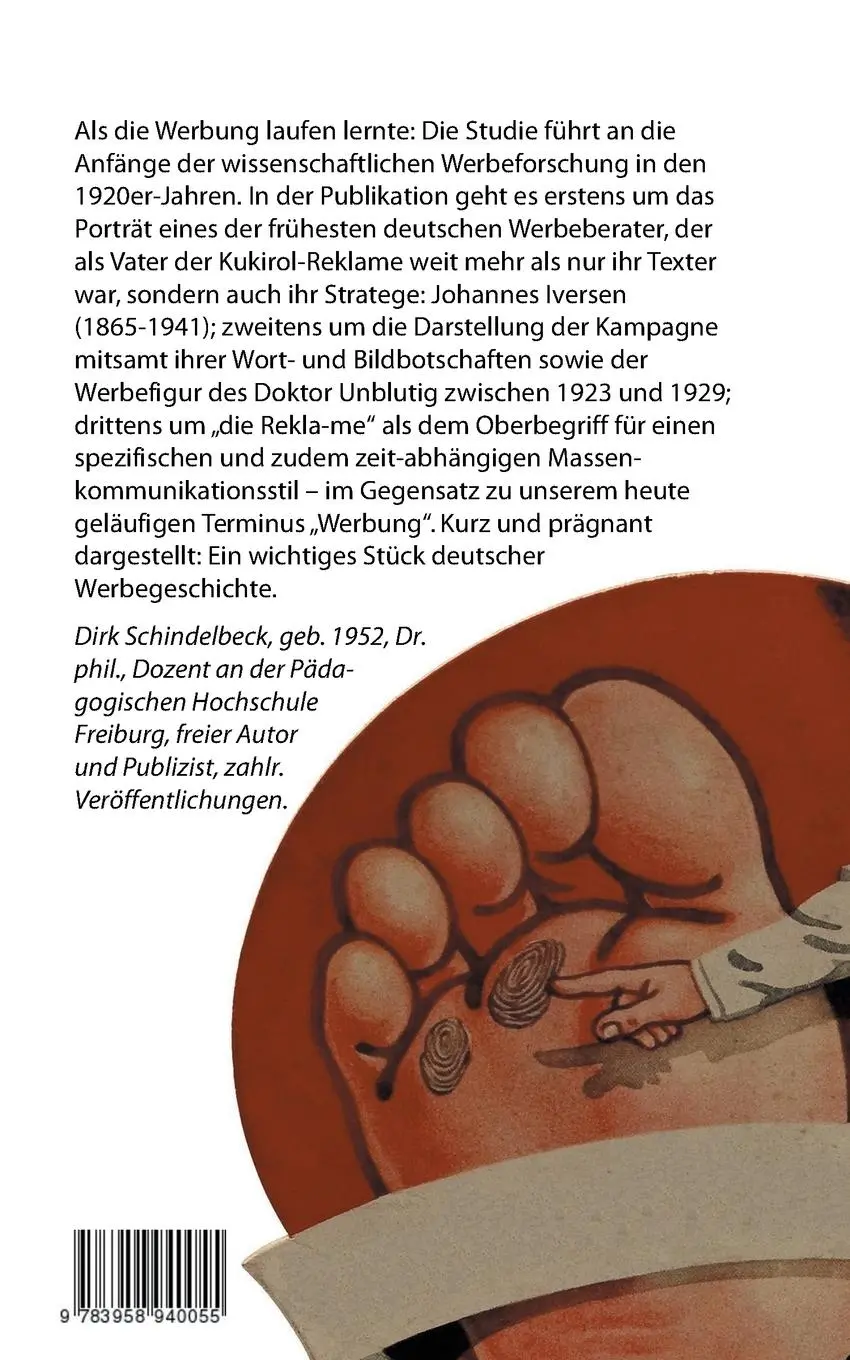 Rückseite: 9783958940055 | Hühneraugenpflaster im Reklamerausch | Dirk Schindelbeck | Taschenbuch