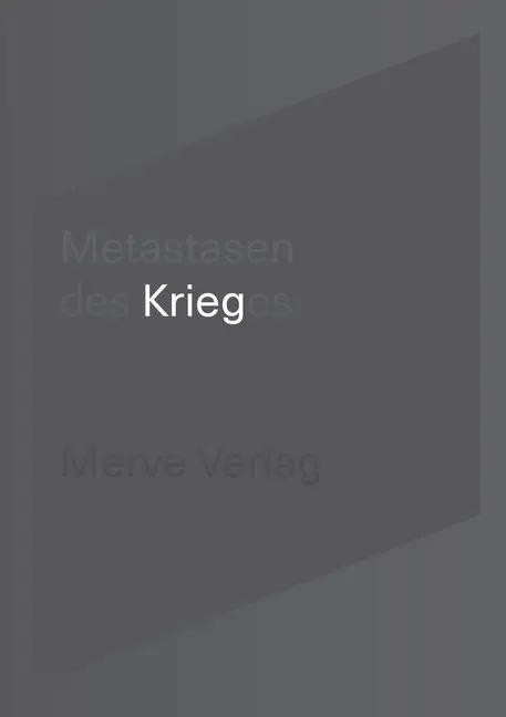 Cover: 9783962730055 | Metastasen des Krieges | Friedrich von Borries (u. a.) | Taschenbuch