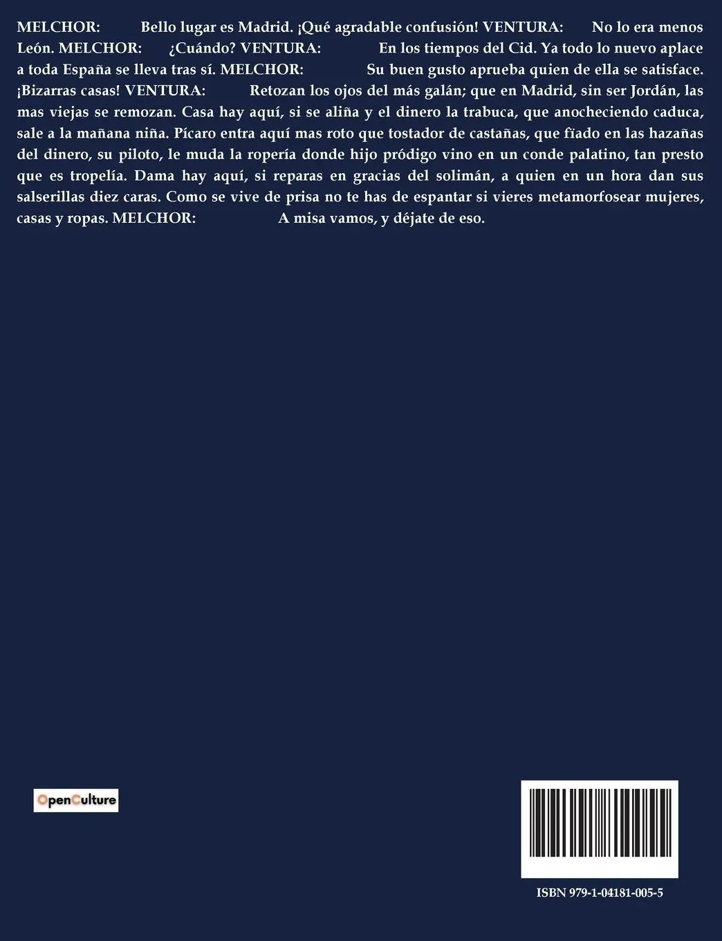 Rückseite: 9791041810055 | LA CELOSA DE SÍ MISMA | Tirso De Molina | Taschenbuch | Spanisch