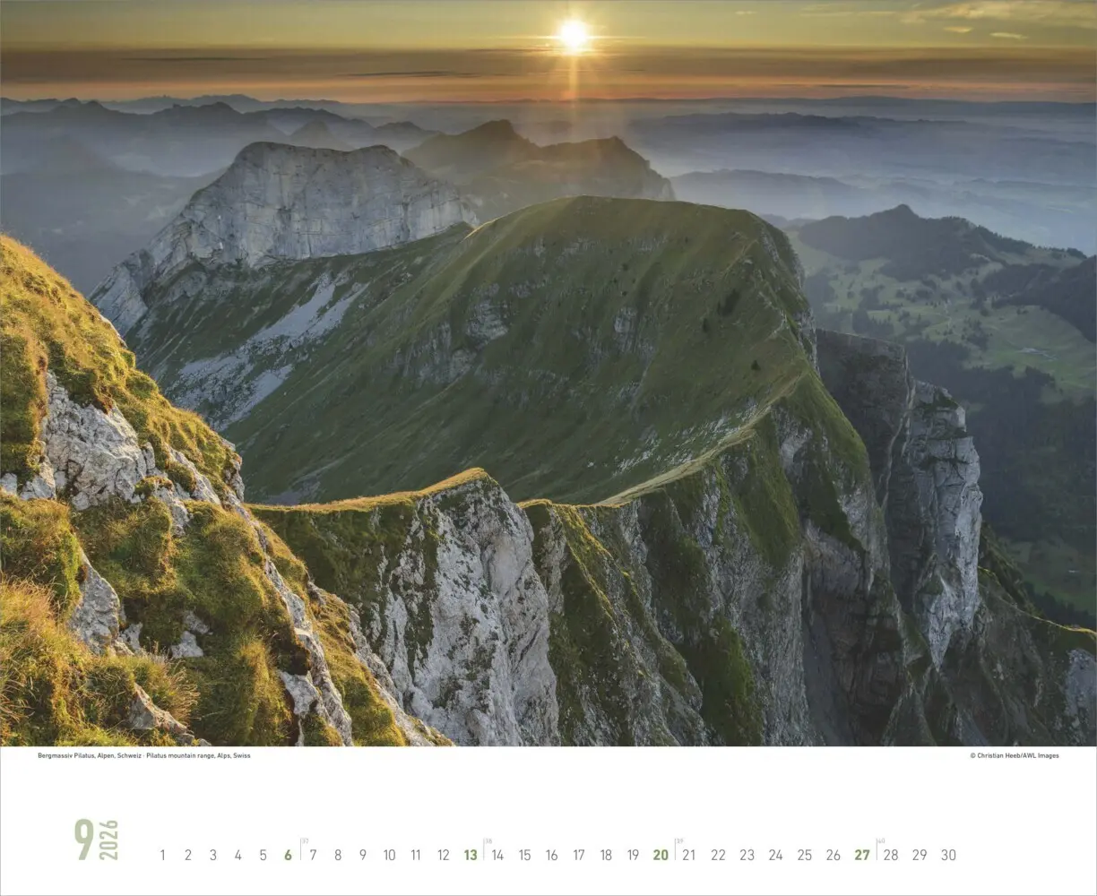 Bild: 4069095000155 | Alpha Edition - Faszinierende Berge 2026 - Wandkalender 52×42,5 cm...