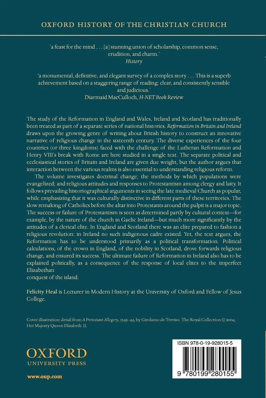 Rückseite: 9780199280155 | Reformation in Britain and Ireland | Felicity Heal | Taschenbuch