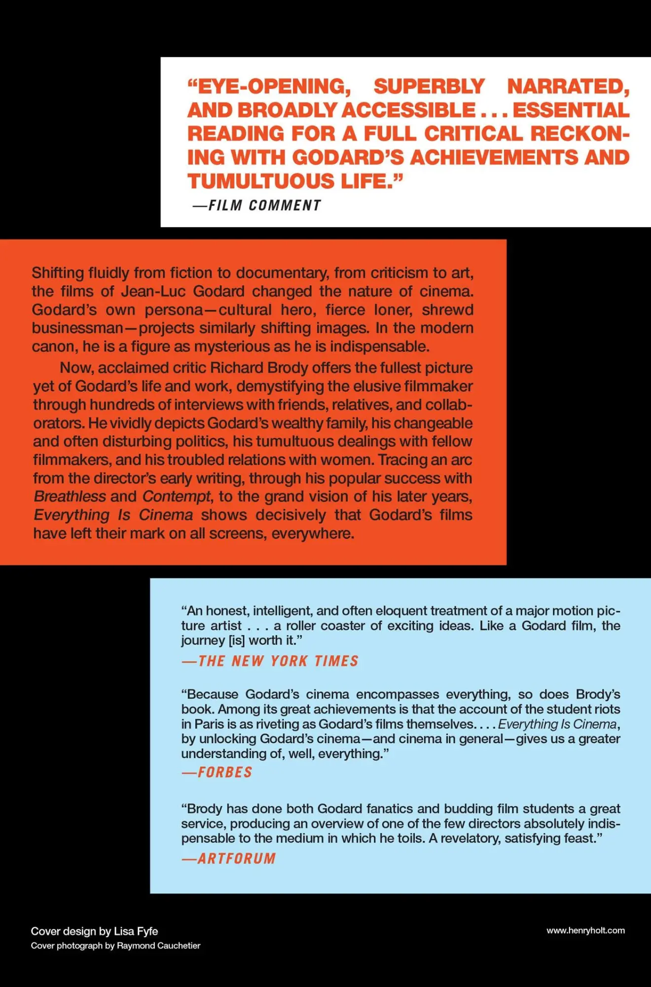 Rückseite: 9780805080155 | Everything Is Cinema | The Working Life of Jean-Luc Godard | Brody