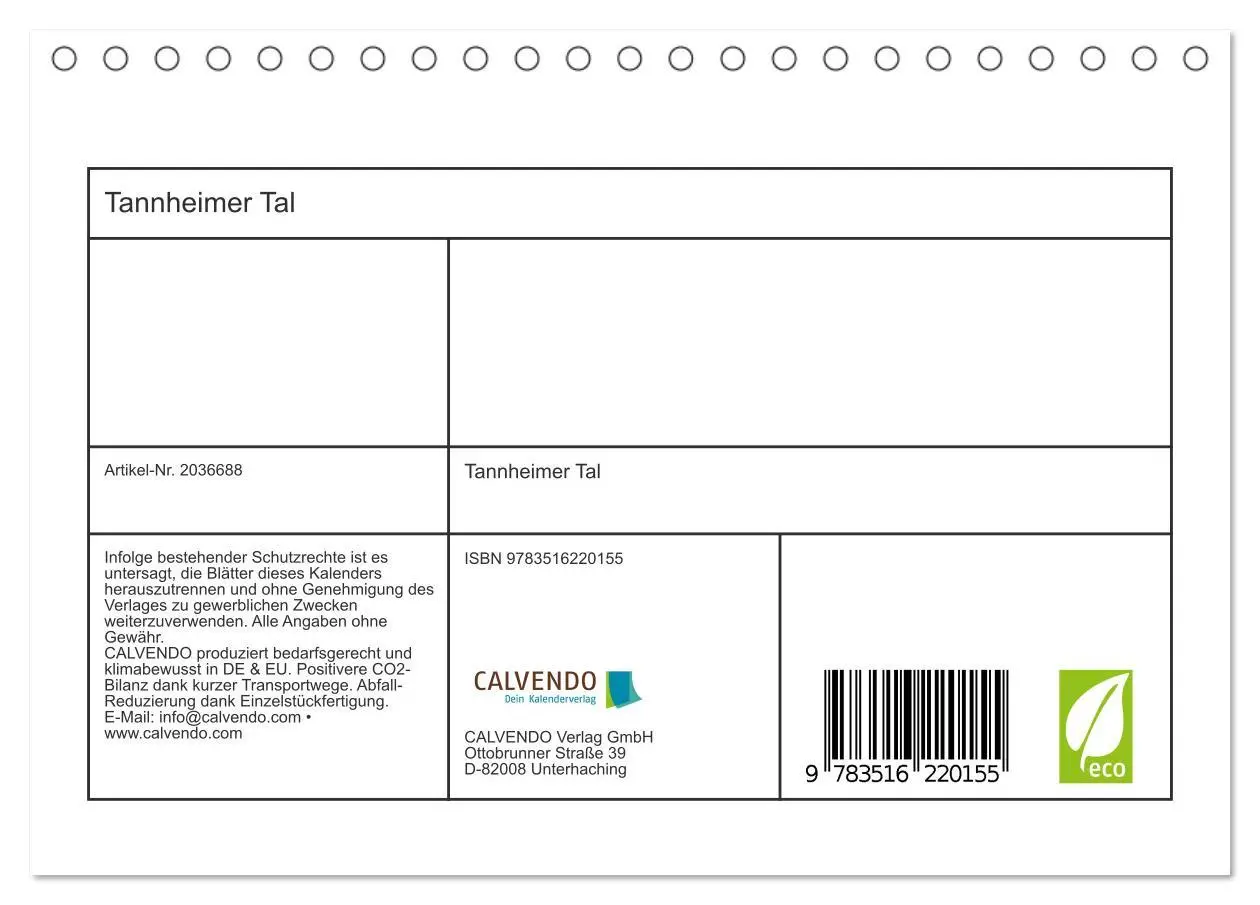 Bild: 9783516220155 | Tannheimer Tal (Tischkalender 2026 DIN A5 quer), CALVENDO...
