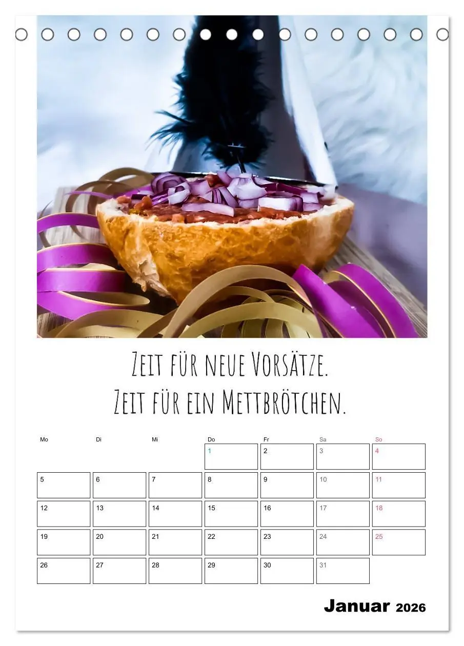 Bild: 9783516390155 | Mettkalender - Spread Some Mett. (Tischkalender 2026 DIN A5 hoch),...