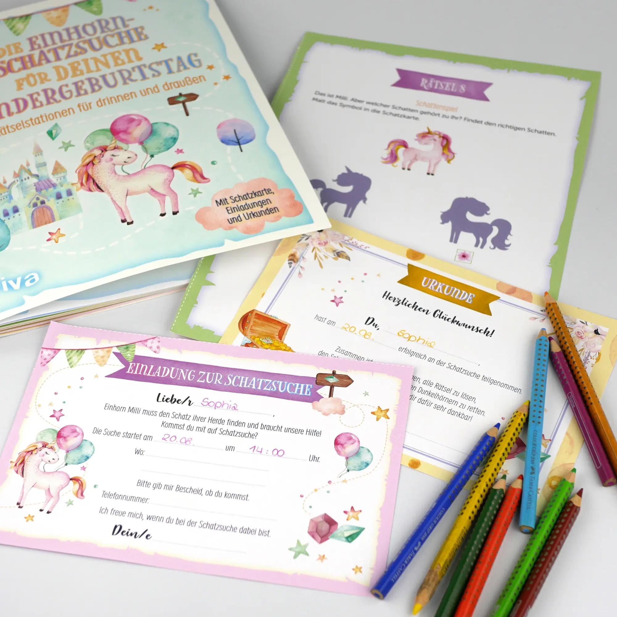 Bild: 9783742320155 | Die Einhorn-Schatzsuche/-Schnitzeljagd für deinen Kindergeburtstag