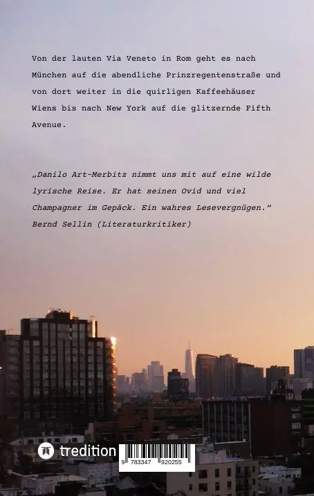 Rückseite: 9783347920255 | Von Rom nach New York | Gedichte | Danilo Art-Merbitz | Taschenbuch