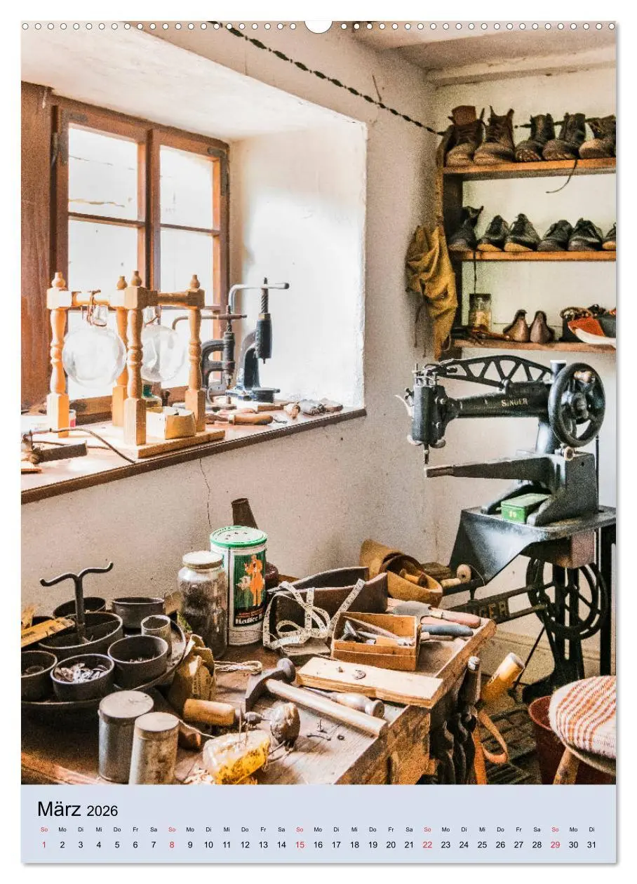 Bild: 9783516380255 | Alte Werkstätten, Werkbänke und Handwerkszeug (hochwertiger Premium...