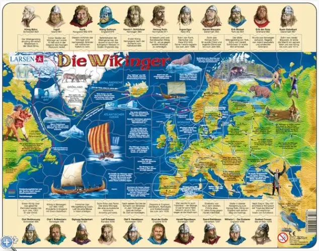 Cover: 7023852110355 | Puzzle - Die Wikinger | Puzzle | 2018 | Larsen | EAN 7023852110355