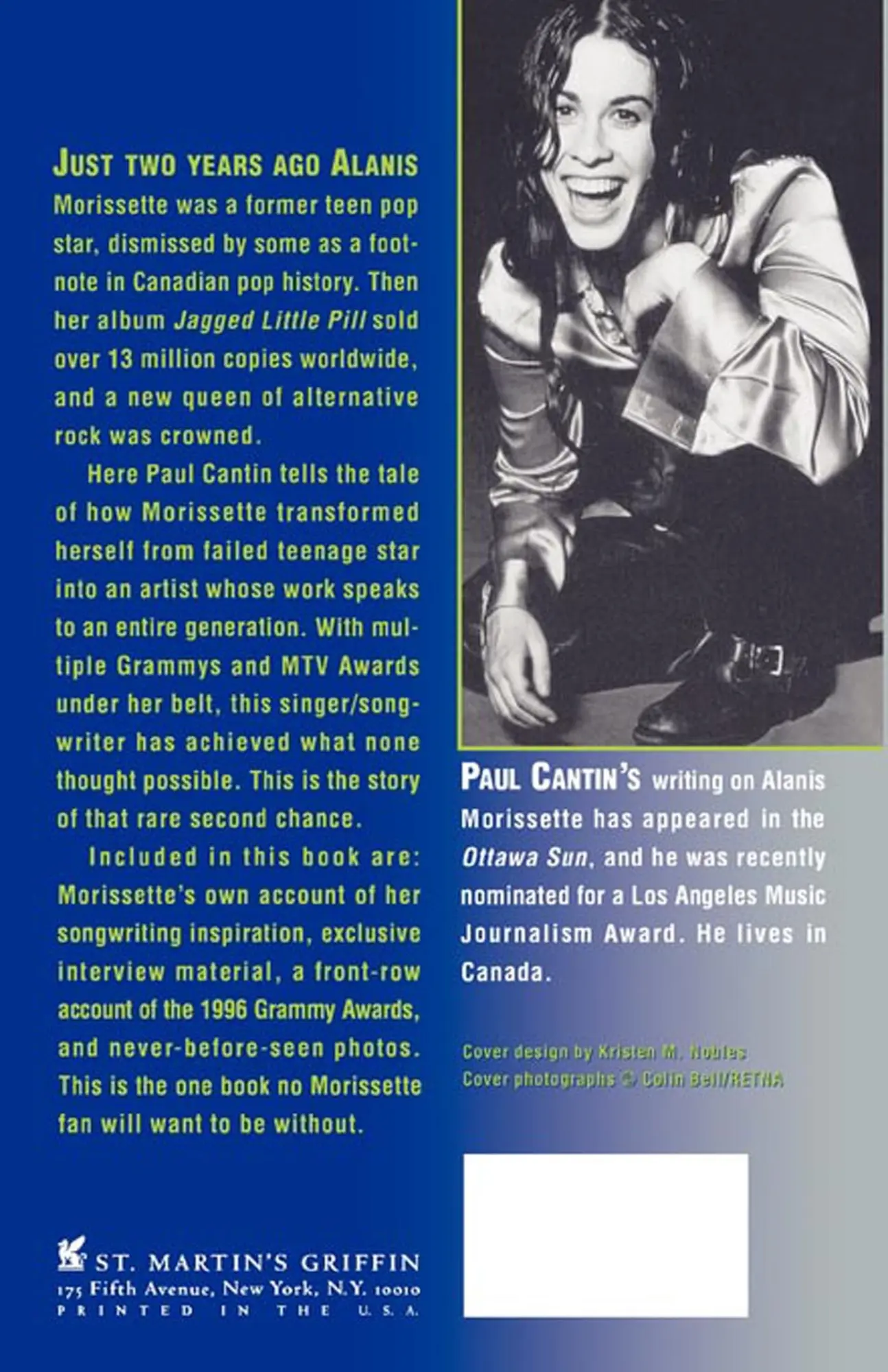 Rückseite: 9780312180355 | Alanis Morissette | A Biography | Paul Cantin | Taschenbuch | Englisch