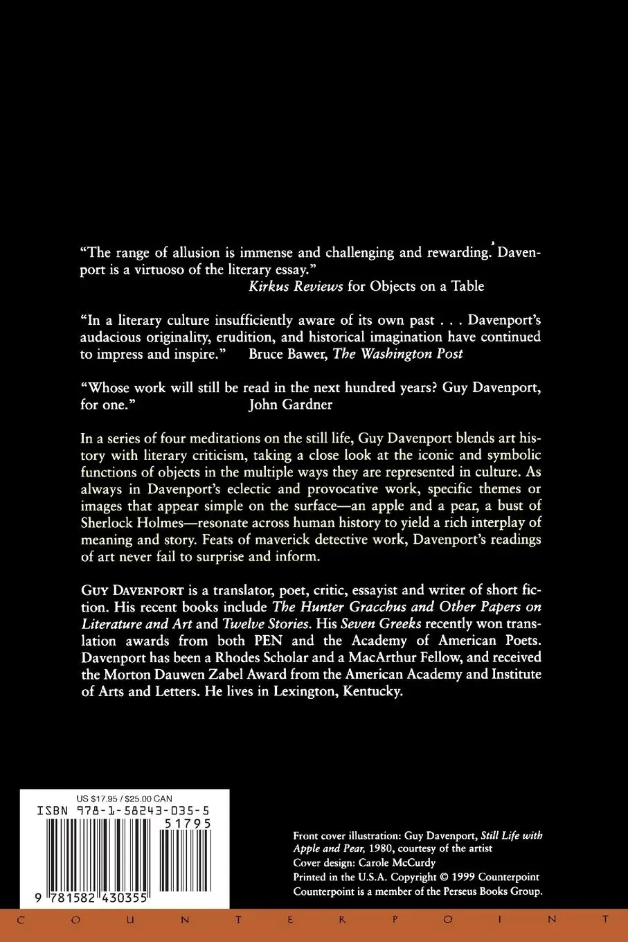 Rückseite: 9781582430355 | Objects on a Table | Harmonious Disarray in Art and Literature | Buch