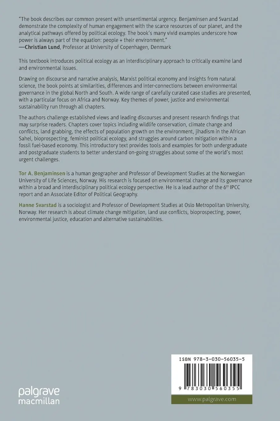 Rückseite: 9783030560355 | Political Ecology | Hanne Svarstad (u. a.) | Taschenbuch | xviii