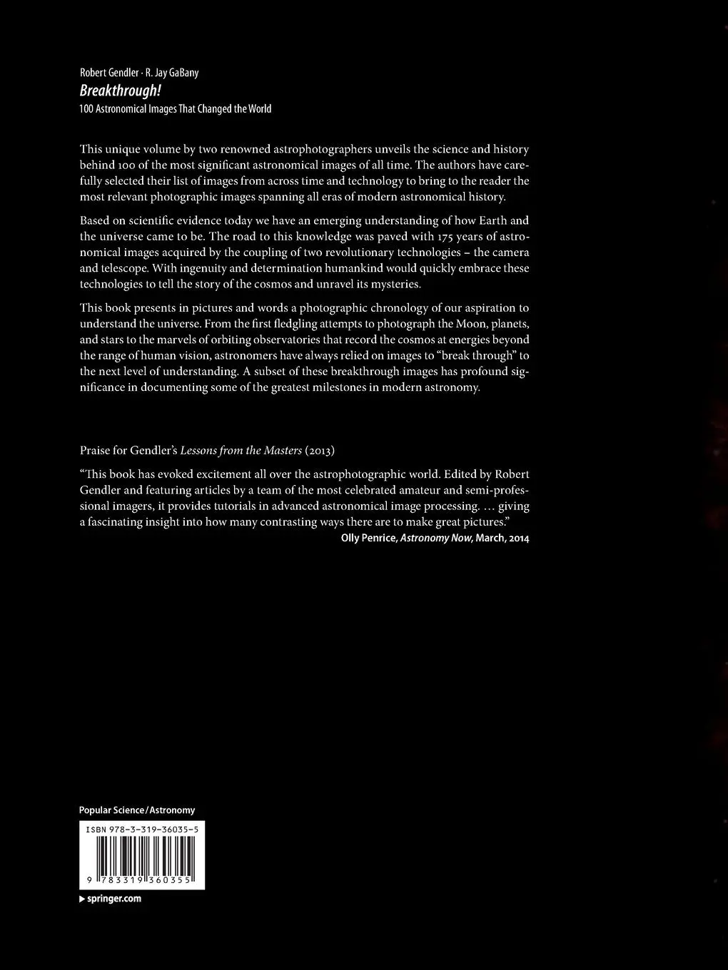 Rückseite: 9783319360355 | Breakthrough! | 100 Astronomical Images That Changed the World | Buch