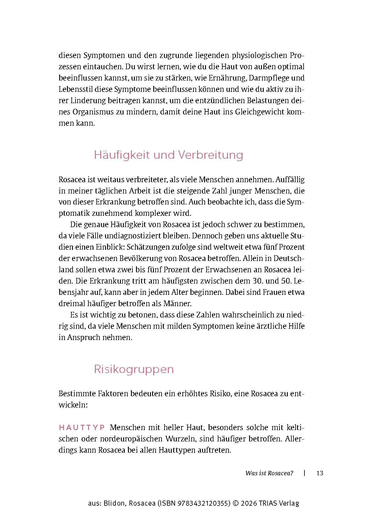 Bild: 9783432120355 | Rosacea | Elke Blidon | Taschenbuch | 176 S. | Deutsch | 2025 | TRIAS