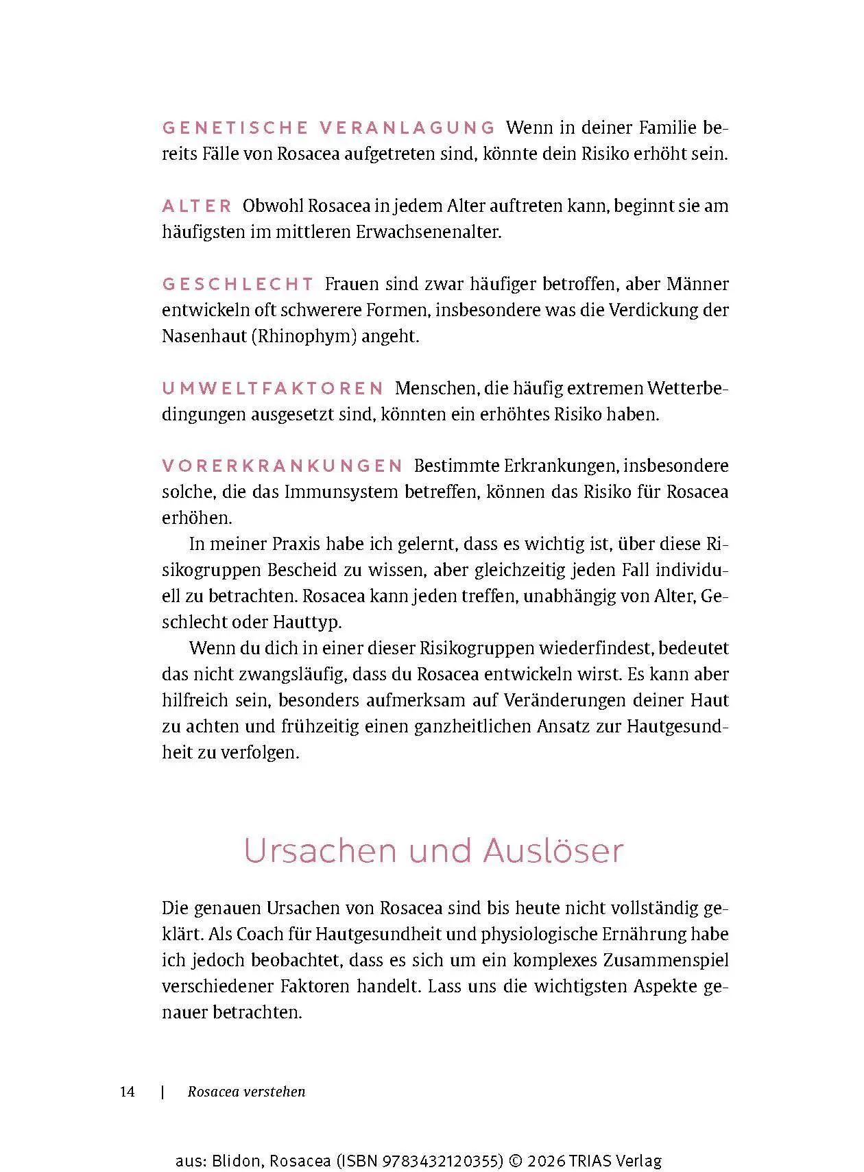 Bild: 9783432120355 | Rosacea | Elke Blidon | Taschenbuch | 176 S. | Deutsch | 2025 | TRIAS