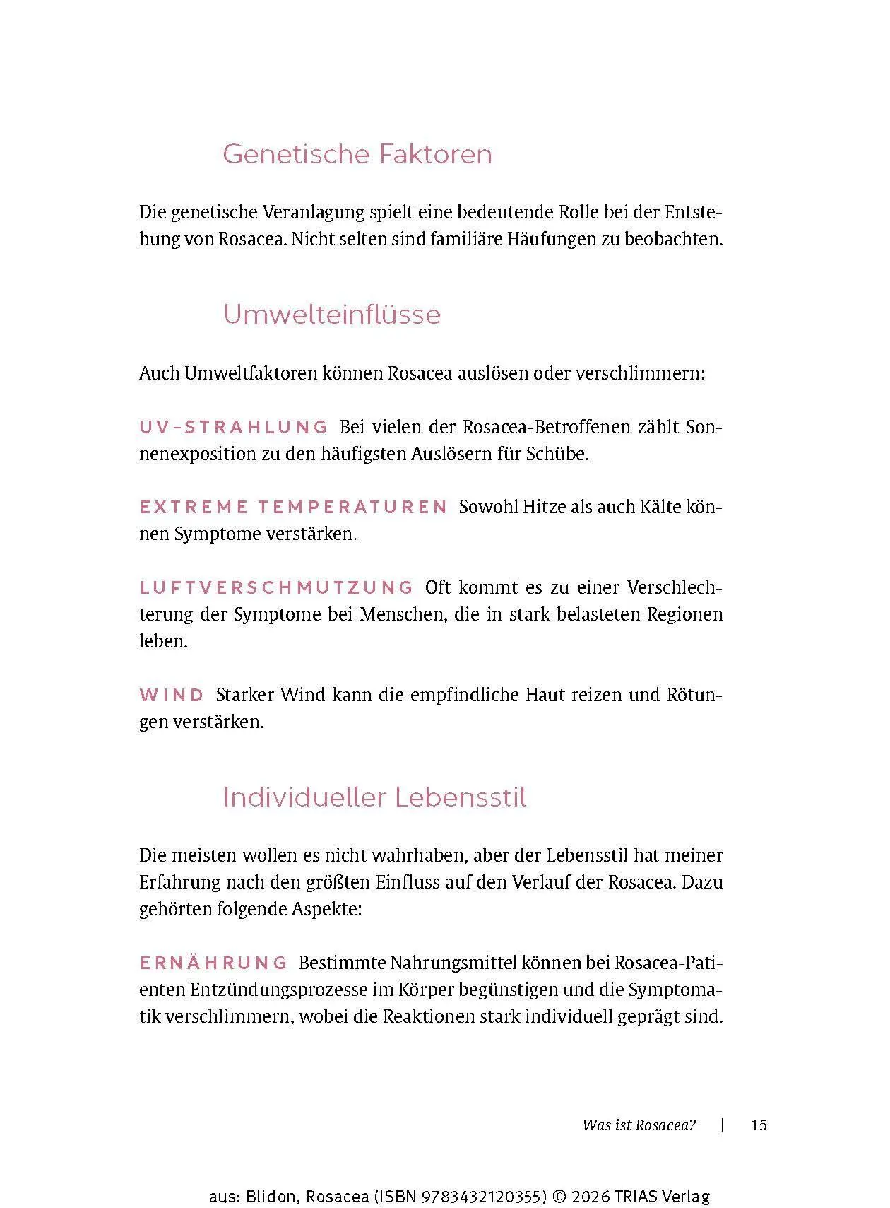 Bild: 9783432120355 | Rosacea | Elke Blidon | Taschenbuch | 176 S. | Deutsch | 2025 | TRIAS