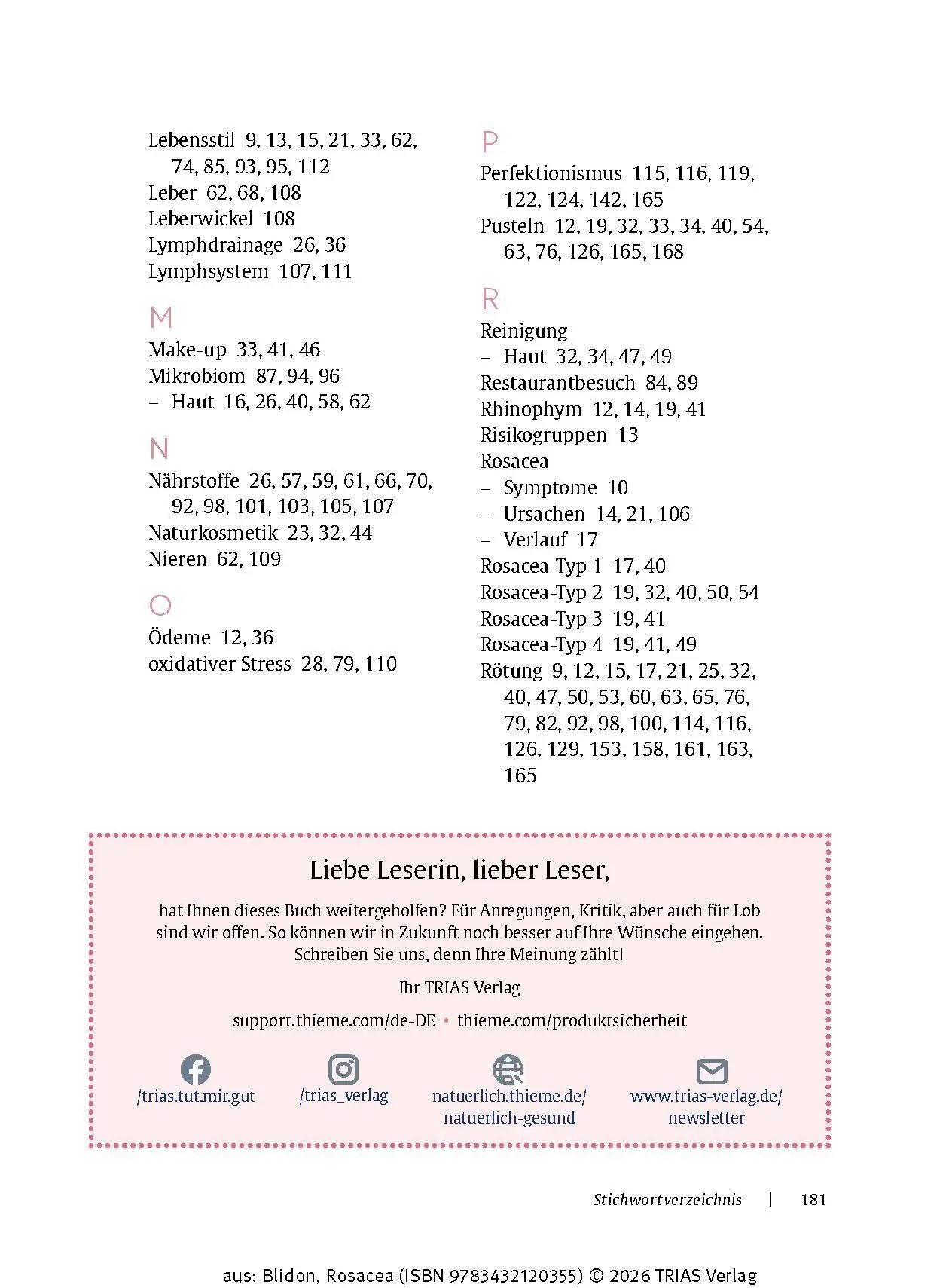 Bild: 9783432120355 | Rosacea | Elke Blidon | Taschenbuch | 176 S. | Deutsch | 2025 | TRIAS