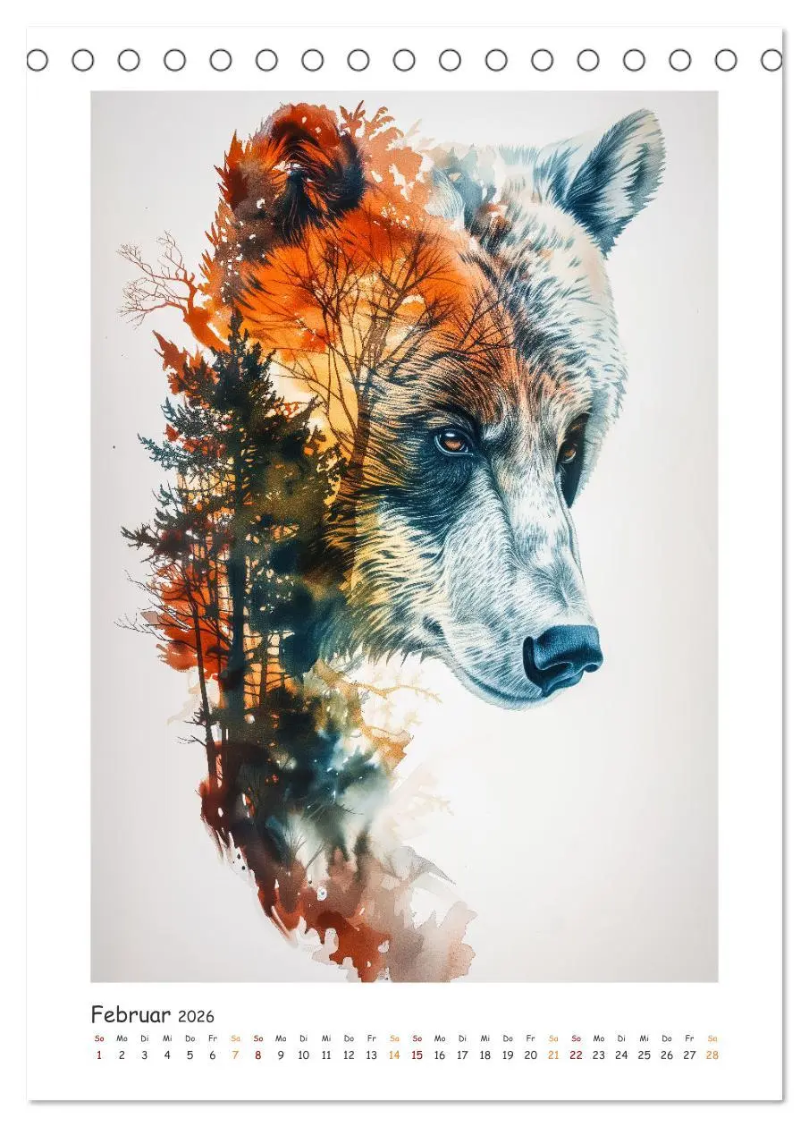 Bild: 9783457280355 | Magische Tierkunst (Tischkalender 2026 DIN A5 hoch), CALVENDO...