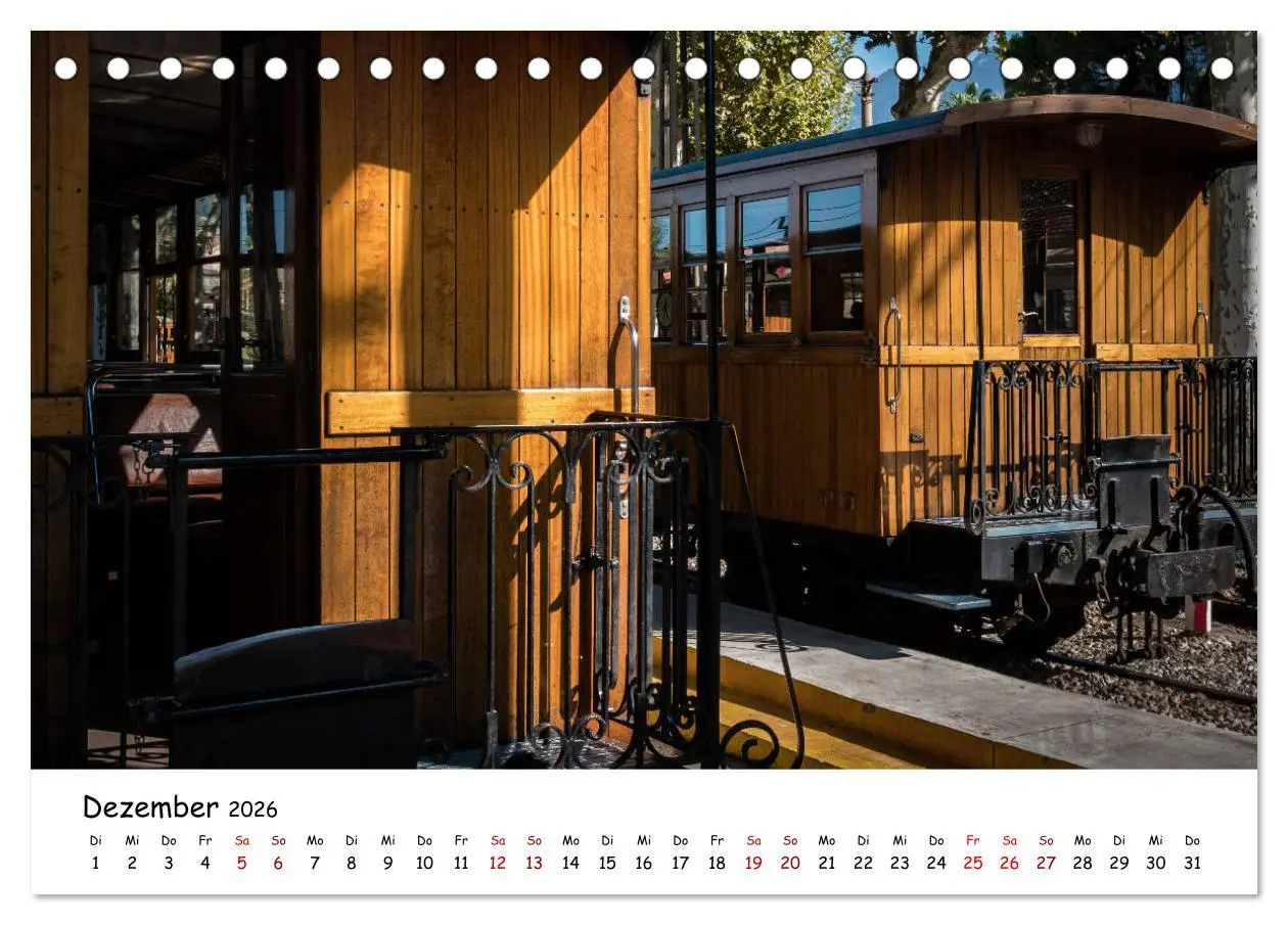 Bild: 9783457730355 | Die Schienen von Soller und Port de Soller (Tischkalender 2026 DIN...