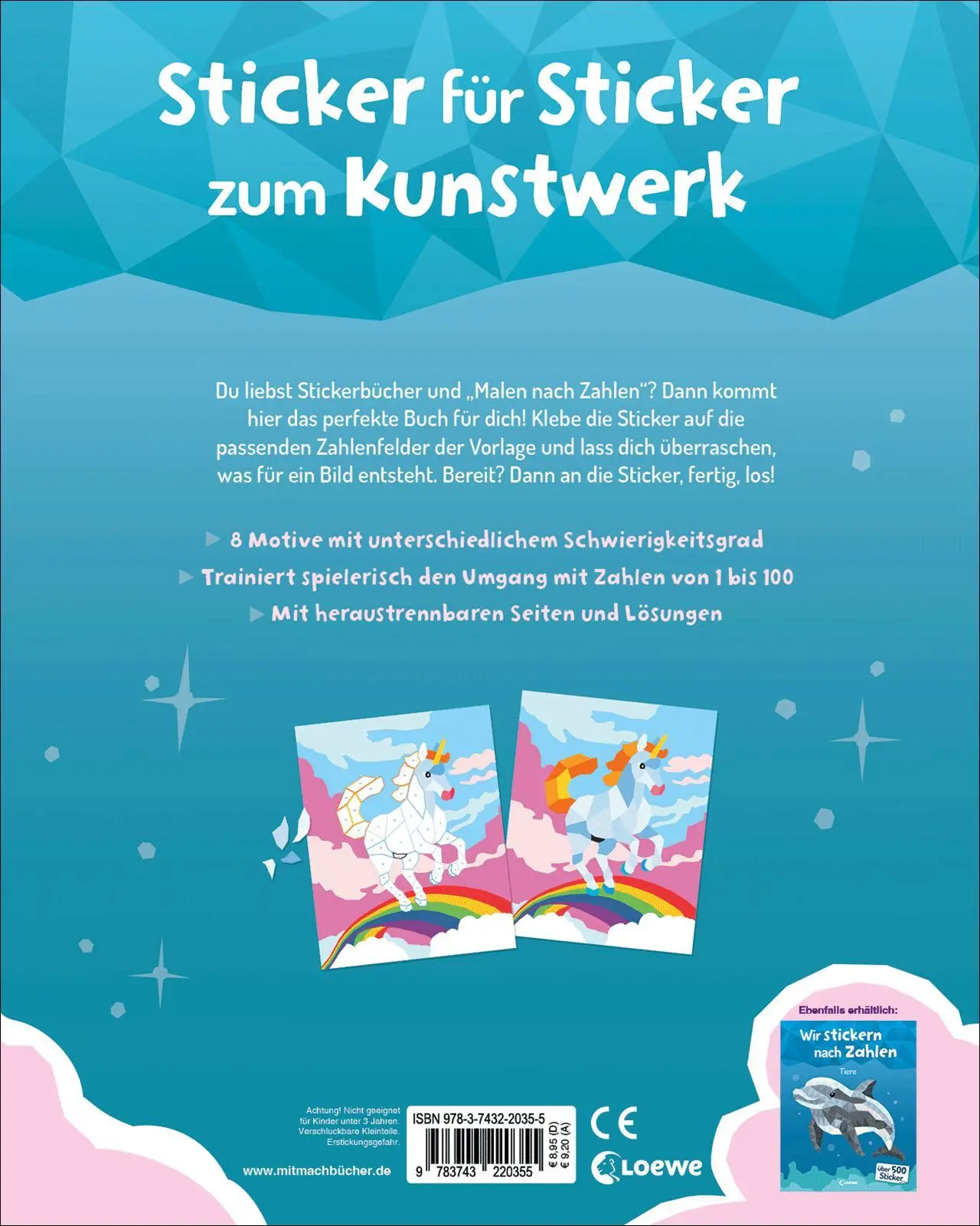 Bild: 9783743220355 | Wir stickern nach Zahlen - Einhörner | Maja Wagner | Taschenbuch