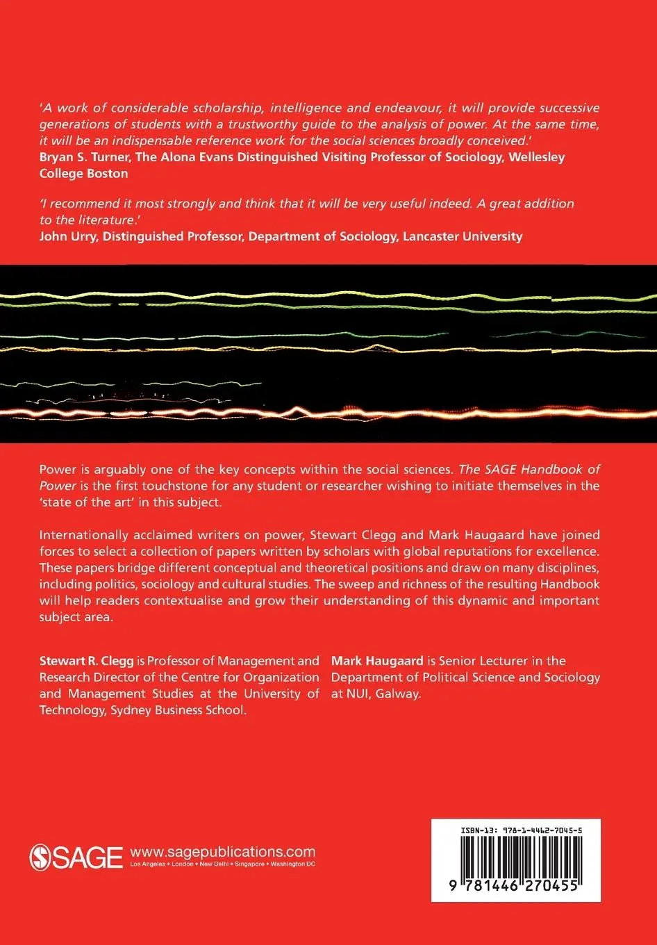 Rückseite: 9781446270455 | The SAGE Handbook of Power | Stewart R. Clegg (u. a.) | Taschenbuch