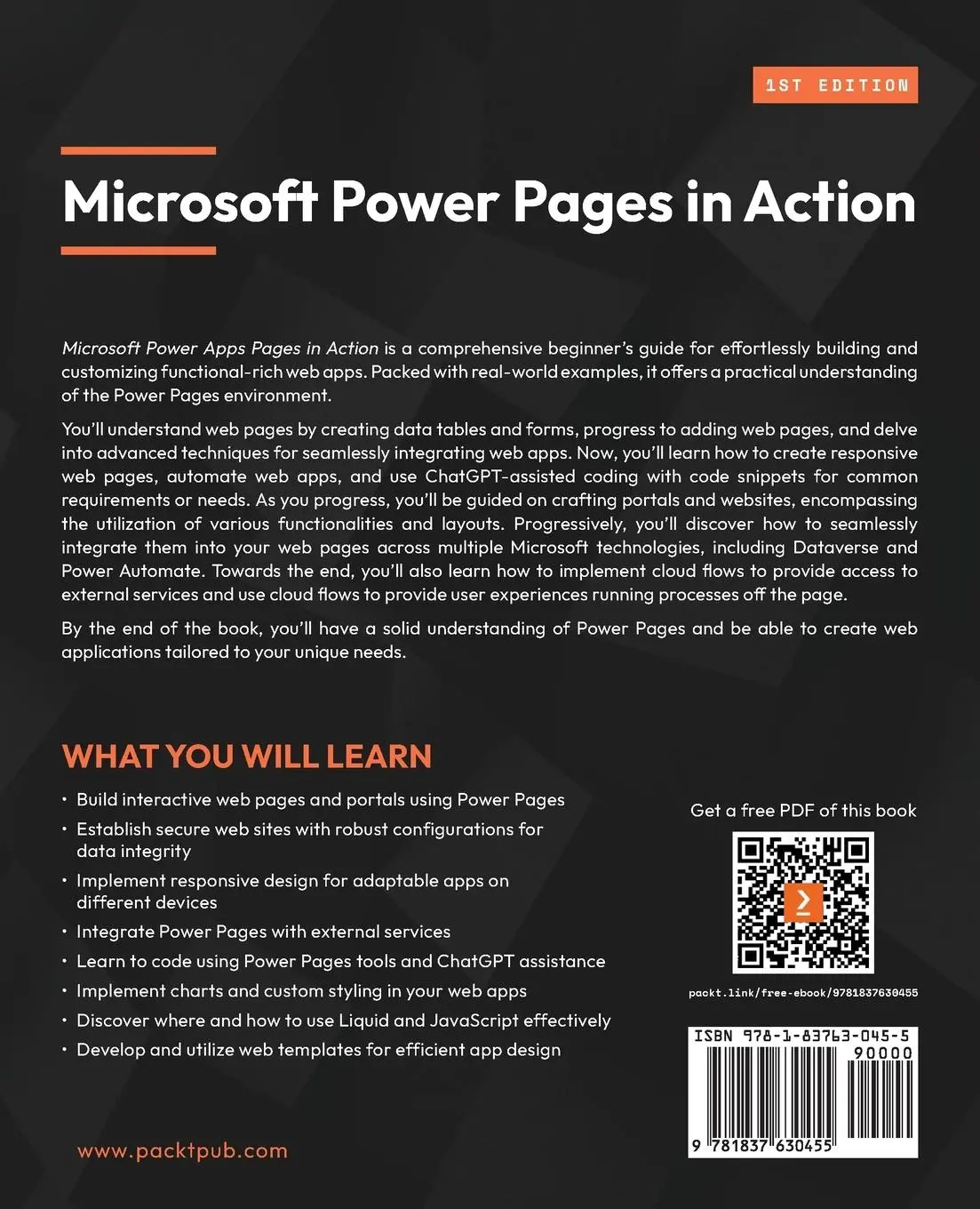 Rückseite: 9781837630455 | Microsoft Power Pages in Action | Faisal Hussona | Taschenbuch | 2024