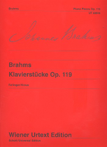 Cover: 9790500570455 | Piano Pieces Op. 119 | Johannes Brahms | Wiener Urtext Edition | Buch