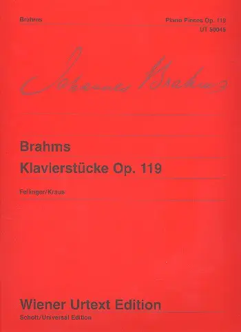 Cover: 9790500570455 | Piano Pieces Op. 119 | Johannes Brahms | Wiener Urtext Edition | Buch