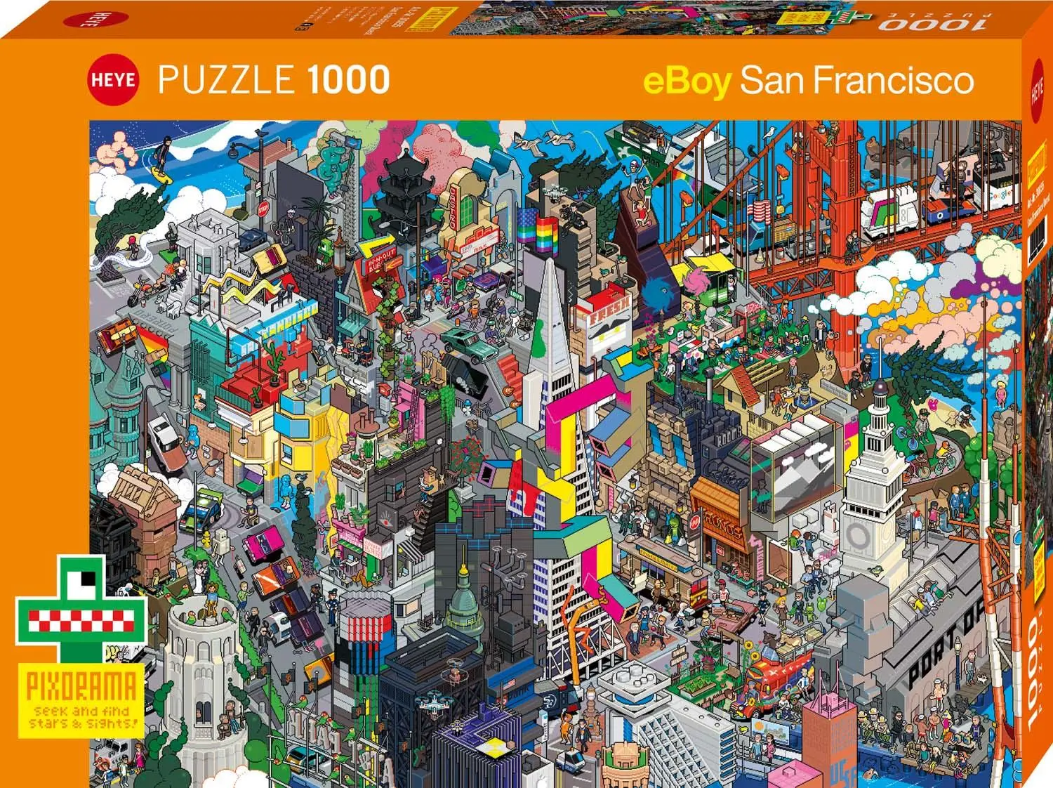 Cover: 4001689300555 | San Francisco Quest | 1000 Teile | Puzzle | Art Lab Puzzlereihe Heye