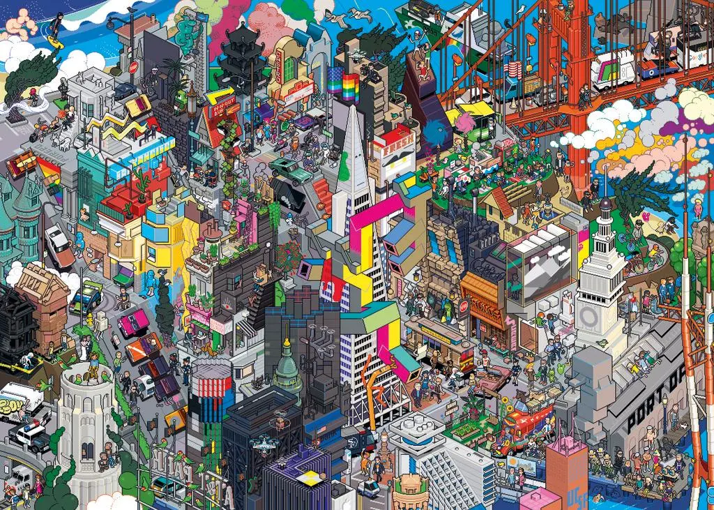 Bild: 4001689300555 | San Francisco Quest | 1000 Teile | Puzzle | Art Lab Puzzlereihe Heye