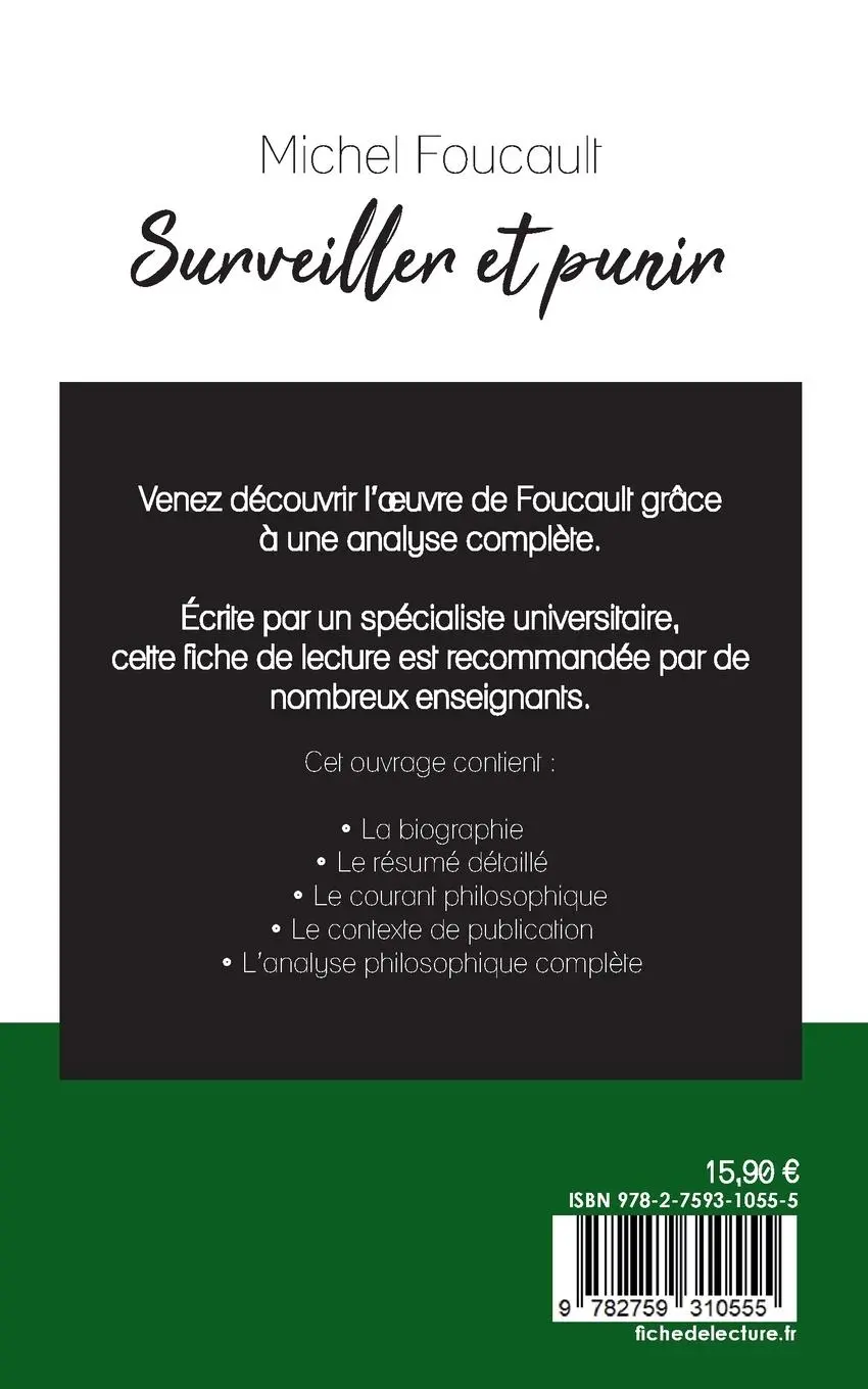 Rückseite: 9782759310555 | Surveiller et punir de Michel Foucault (fiche de lecture et analyse...