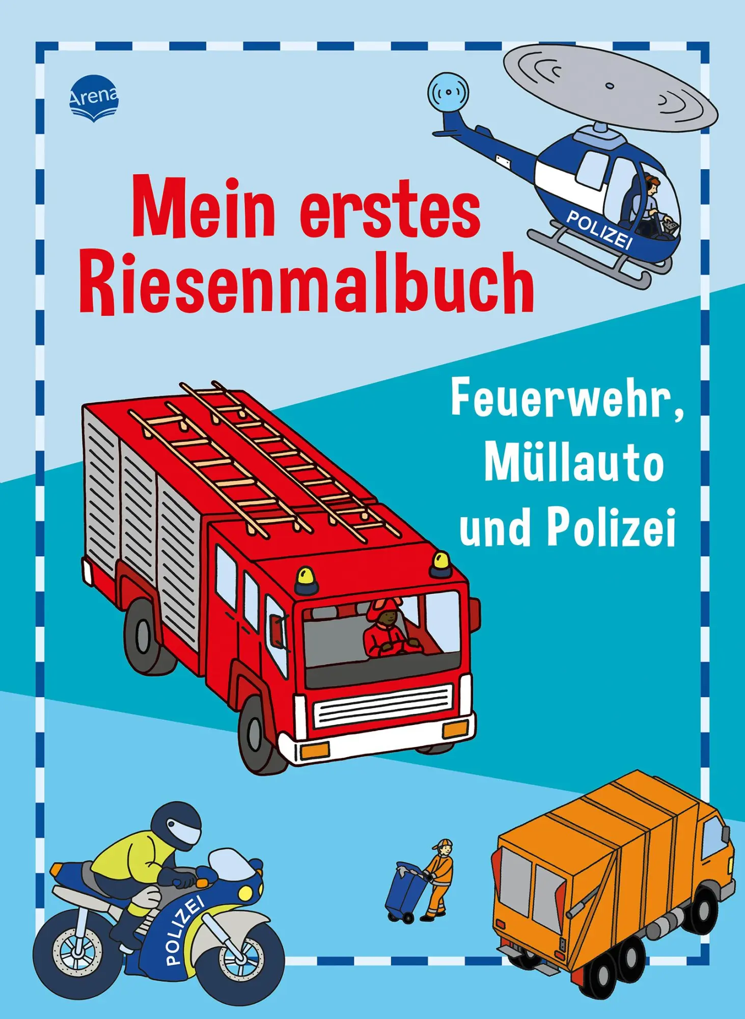 Cover: 9783401720555 | Mein erstes Riesenmalbuch. Feuerwehr, Müllauto und Polizei | Nicolas