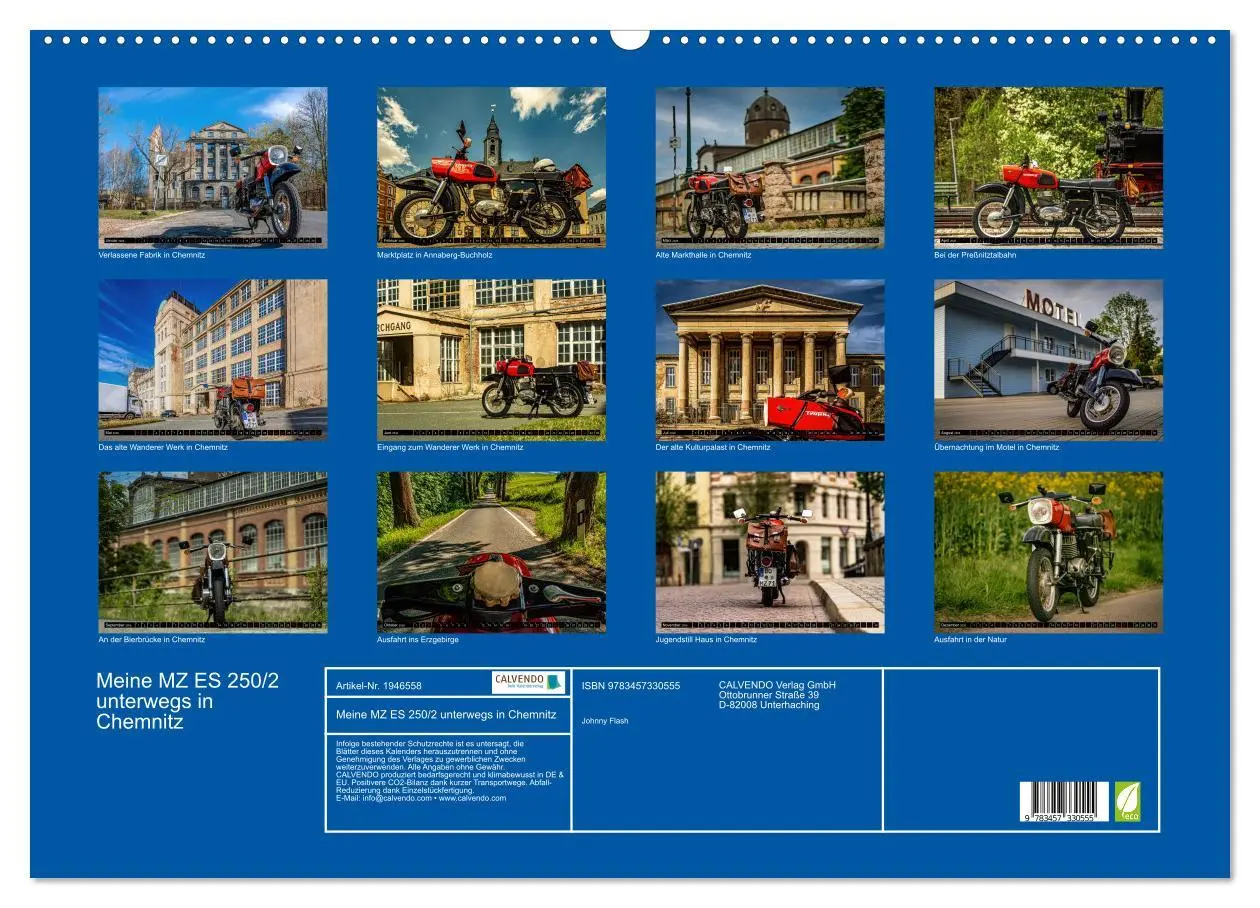Bild: 9783457330555 | Meine MZ ES 250/2 unterwegs in Chemnitz (Wandkalender 2026 DIN A2...