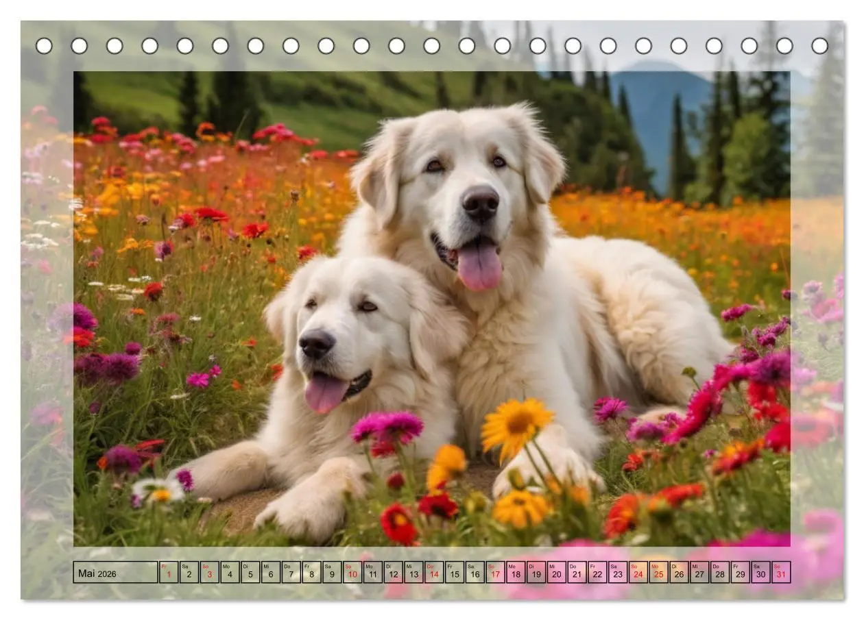 Bild: 9783457400555 | Majestätische Pyrenäen Berghunde (Tischkalender 2026 DIN A5 quer),...