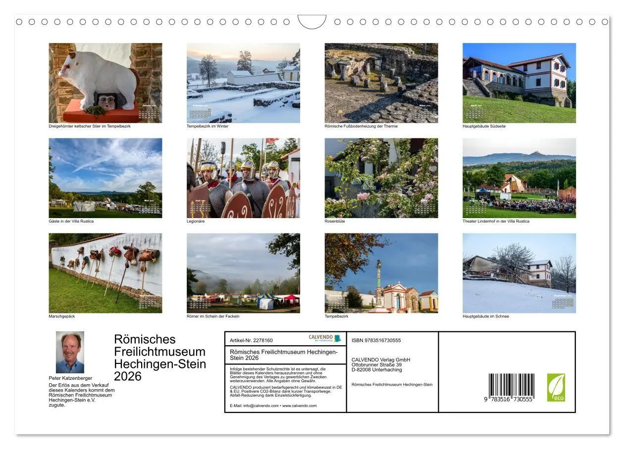Bild: 9783516730555 | Römisches Freilichtmuseum Hechingen-Stein 2026 (Wandkalender 2026...