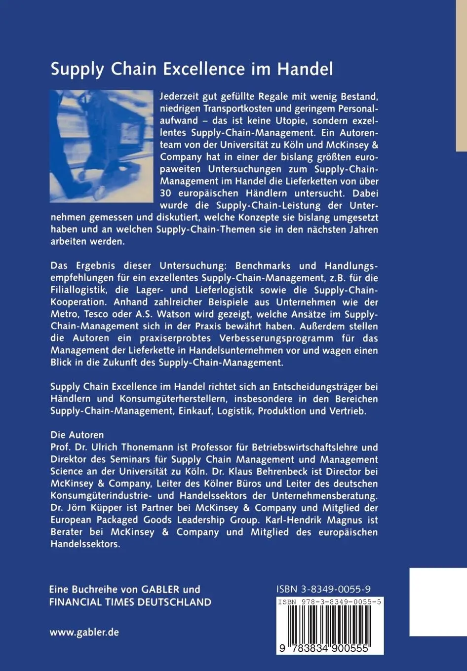 Rückseite: 9783834900555 | Supply Chain Excellence im Handel | Ulrich Thonemann (u. a.) | Buch