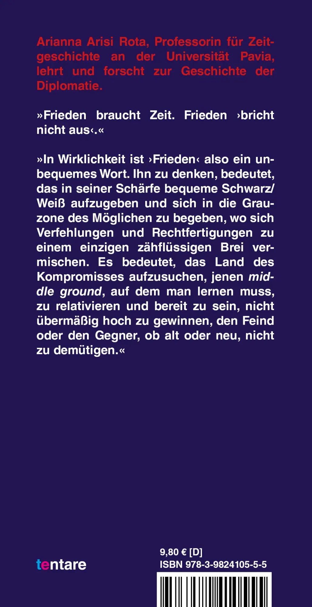 Rückseite: 9783982410555 | Frieden | Arianna Arisi Rota | Taschenbuch | 96 S. | Deutsch | 2024