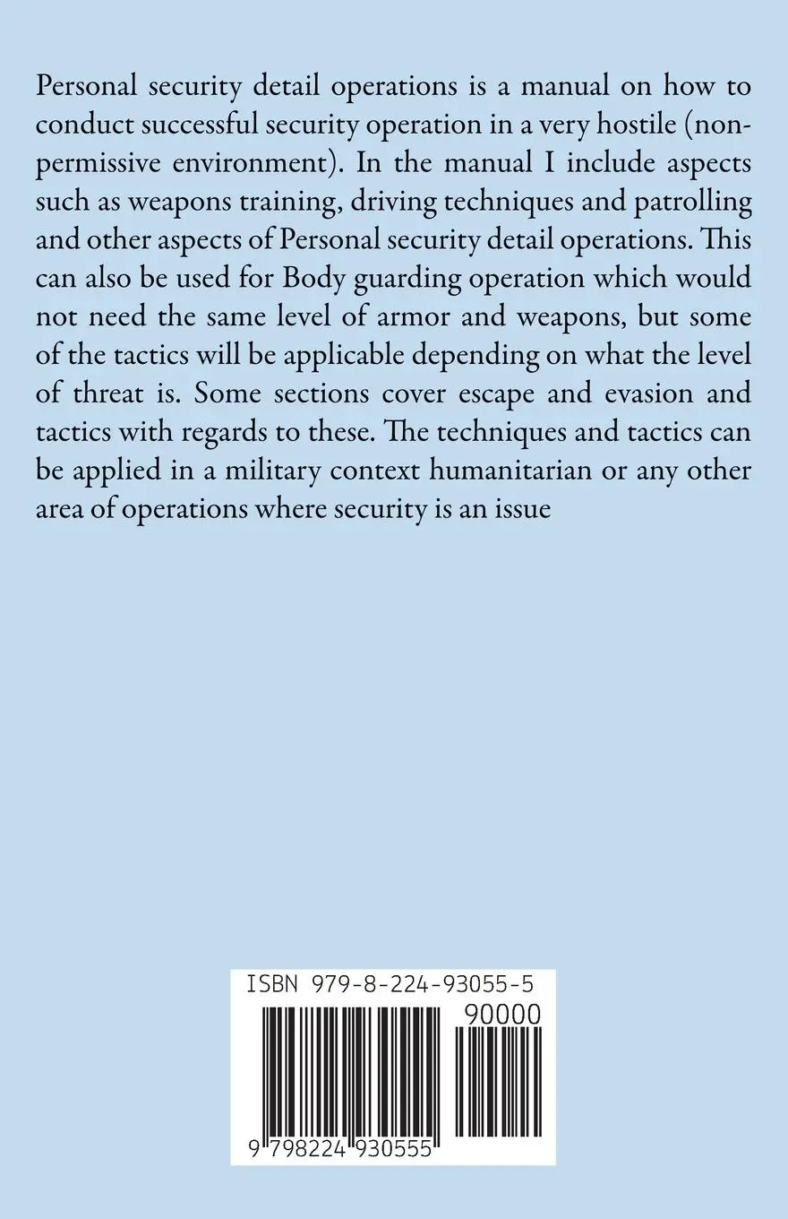 Rückseite: 9798224930555 | Personal Security Detail Operations Book 3 | Mike Harland | Buch